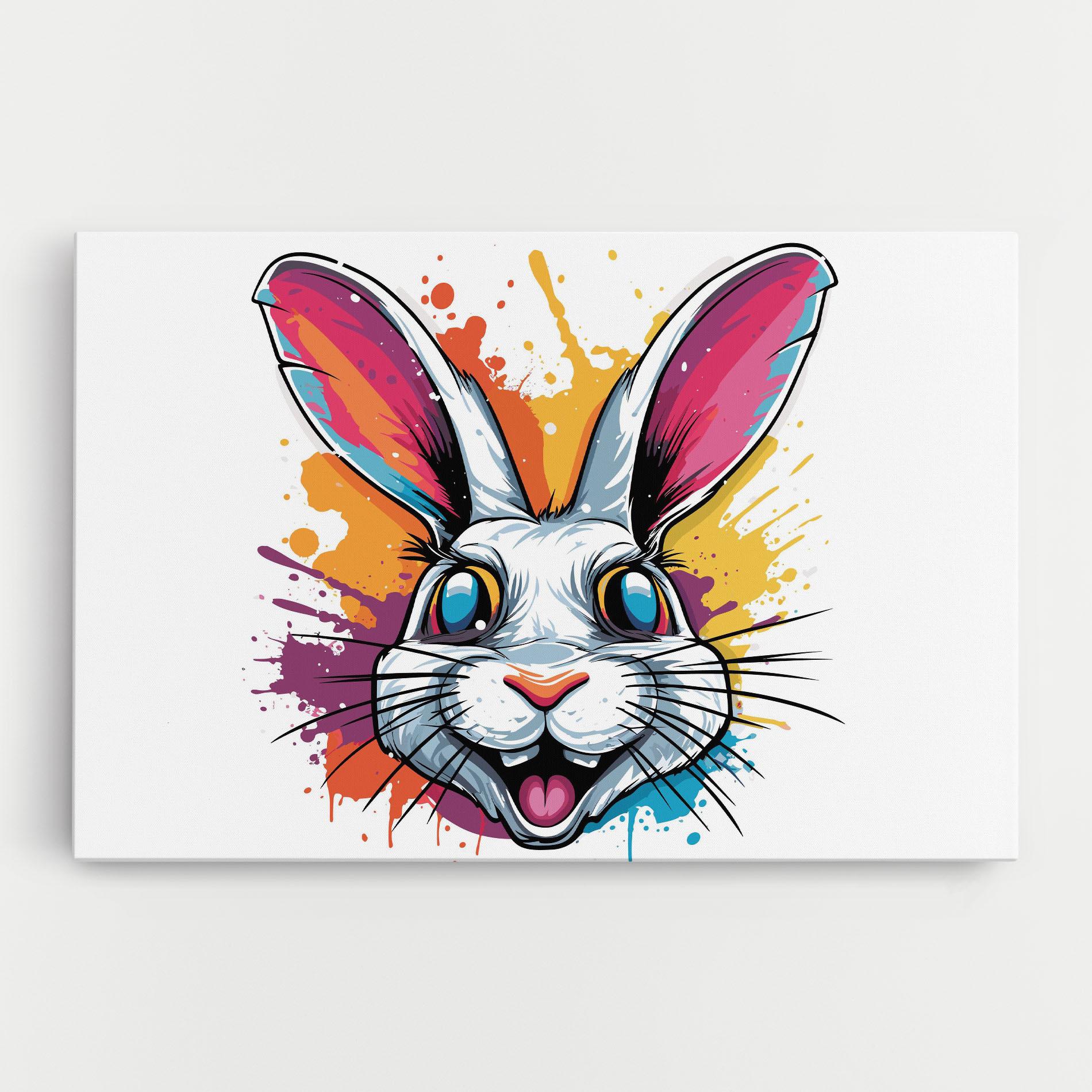 Картина на платно Crazy Bunny mockup 0