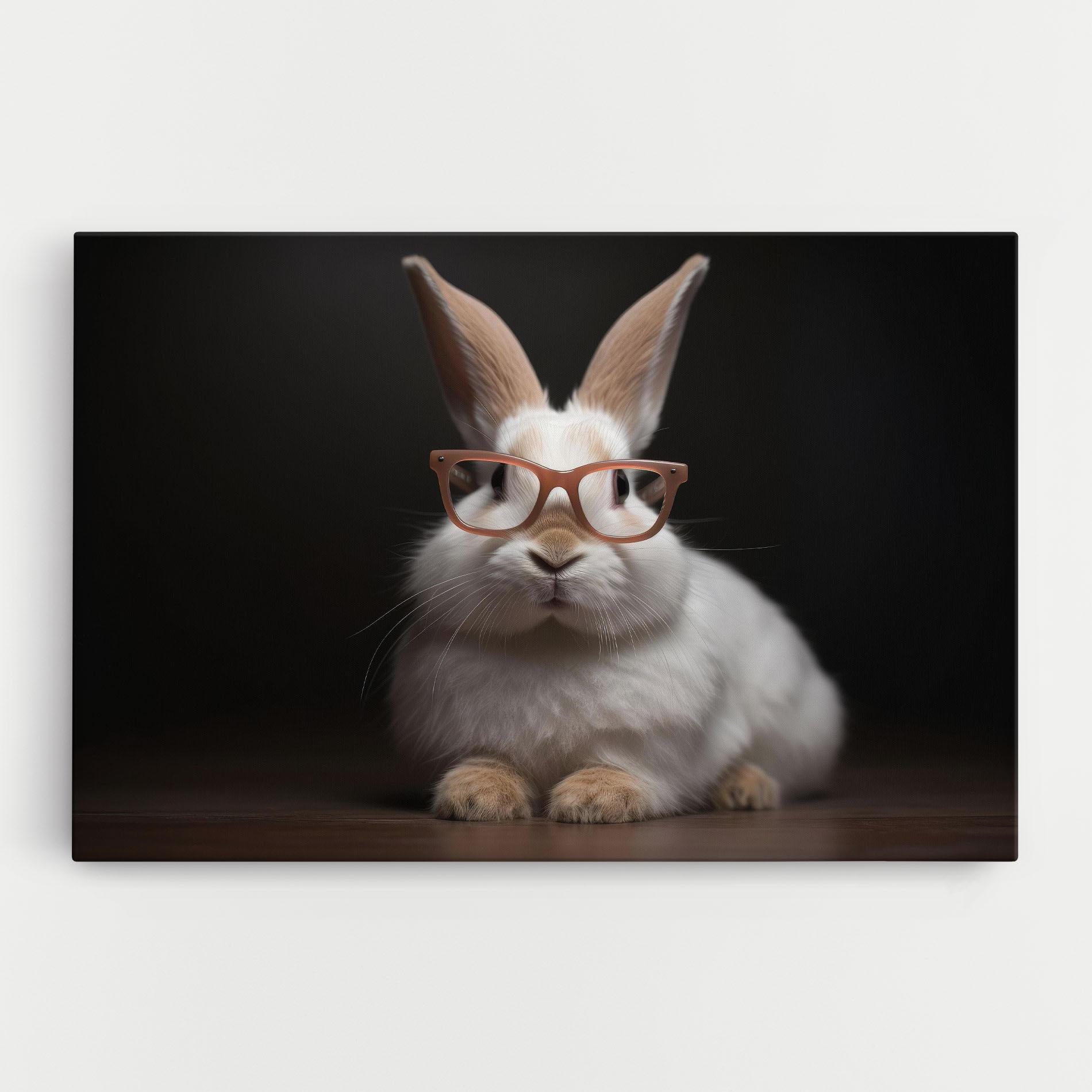 Картина на платно Eyeglasses Bunny mockup 0