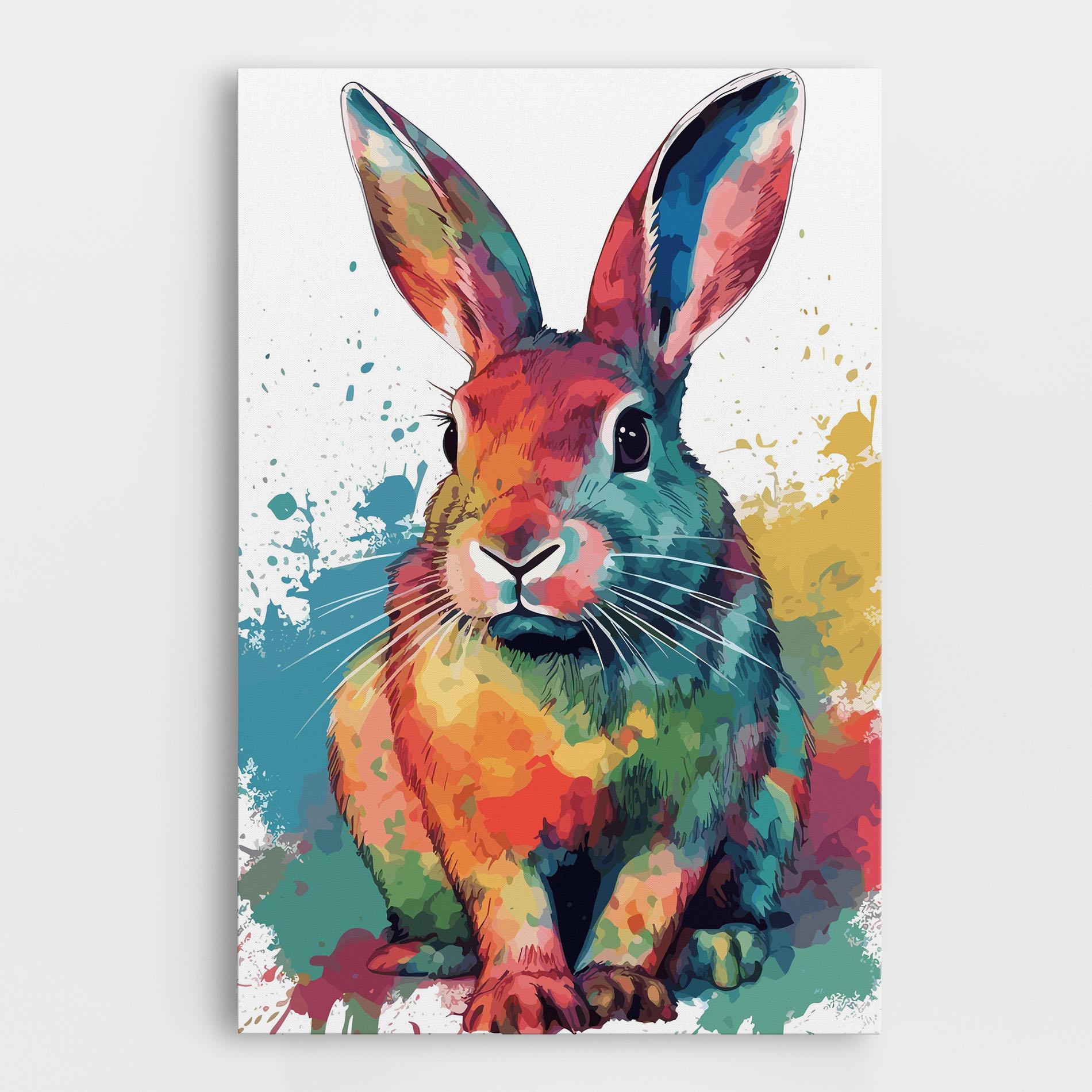 Картина на платно Brush Rabbit mockup 0