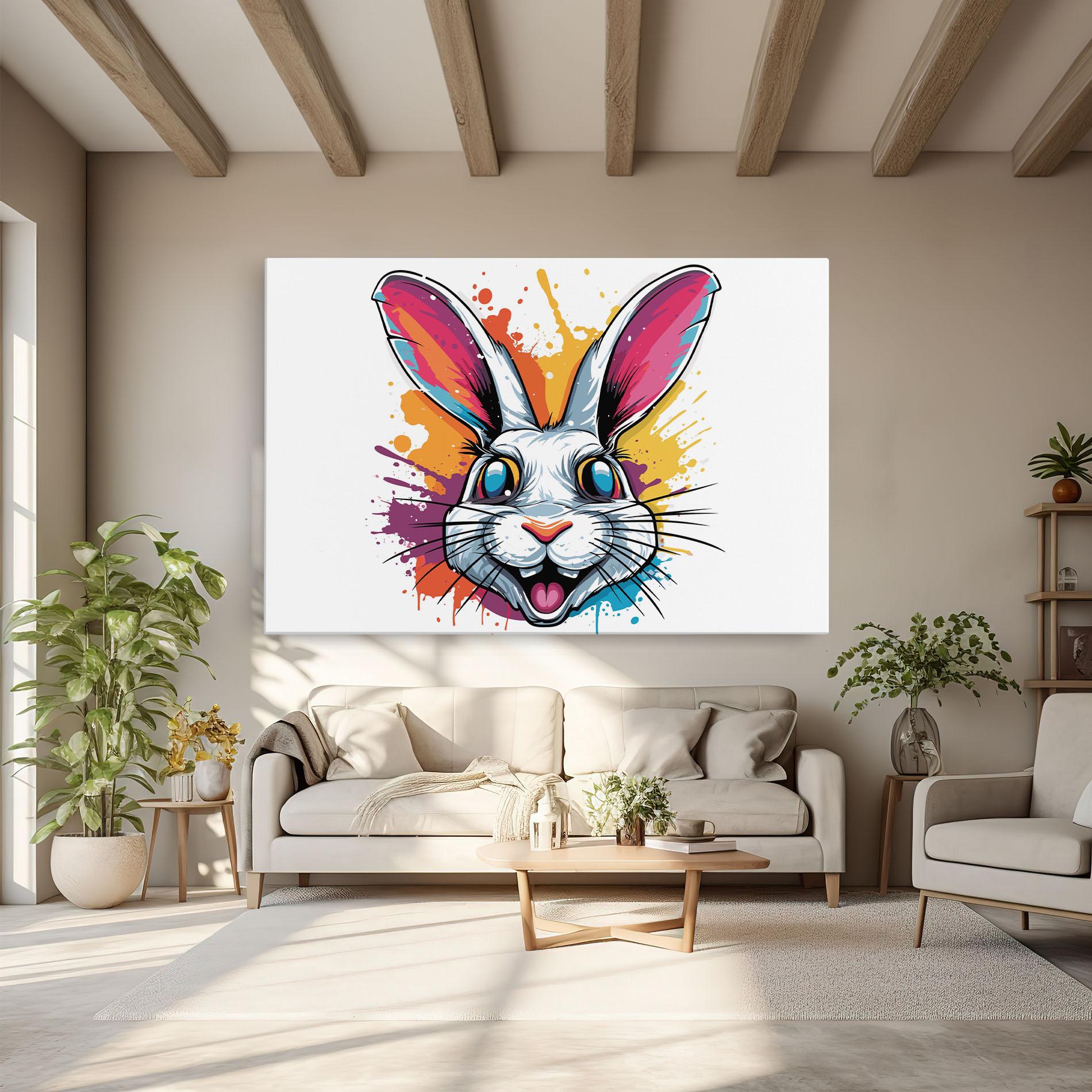 Картина на платно Crazy Bunny mockup 6
