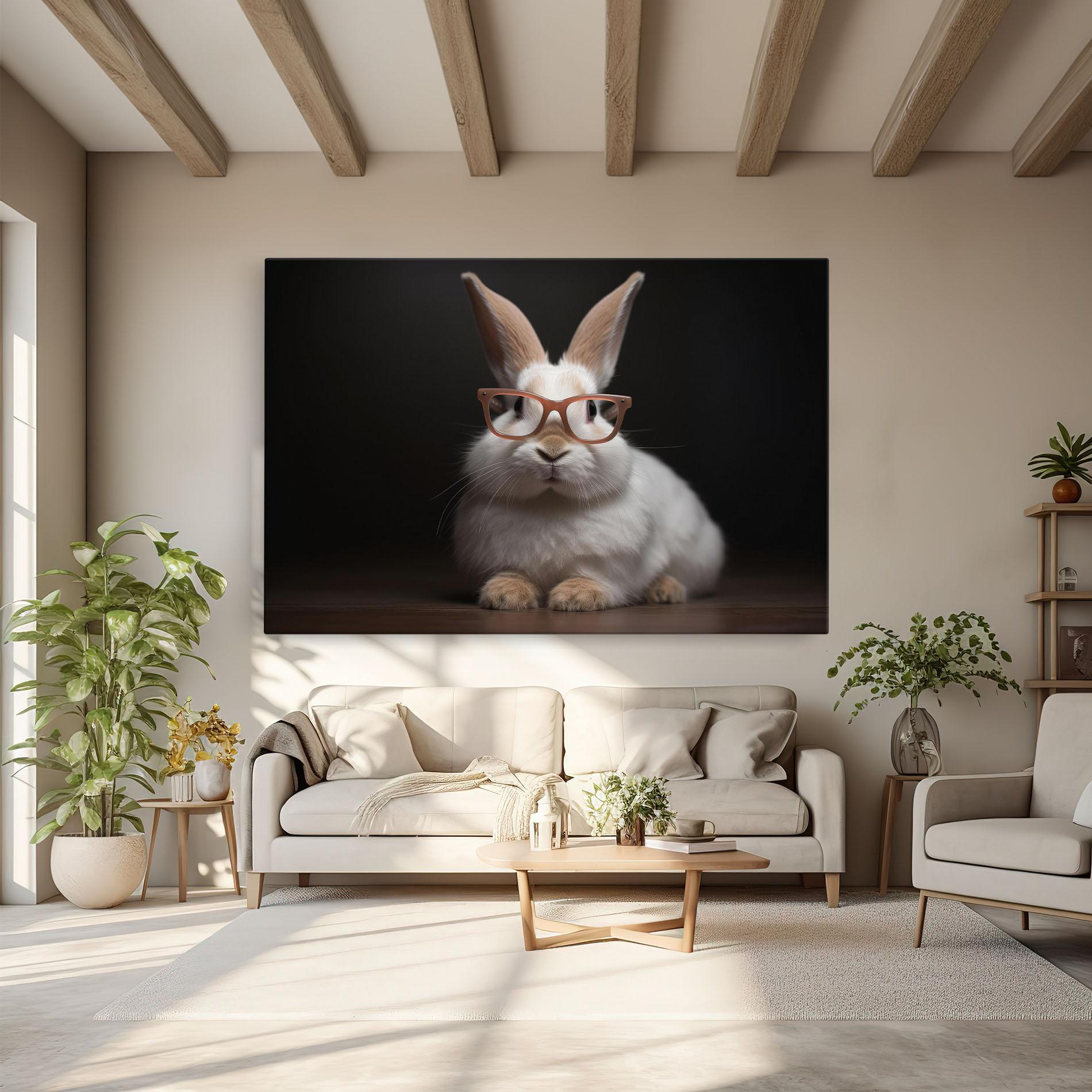 Картина на платно Eyeglasses Bunny mockup 6