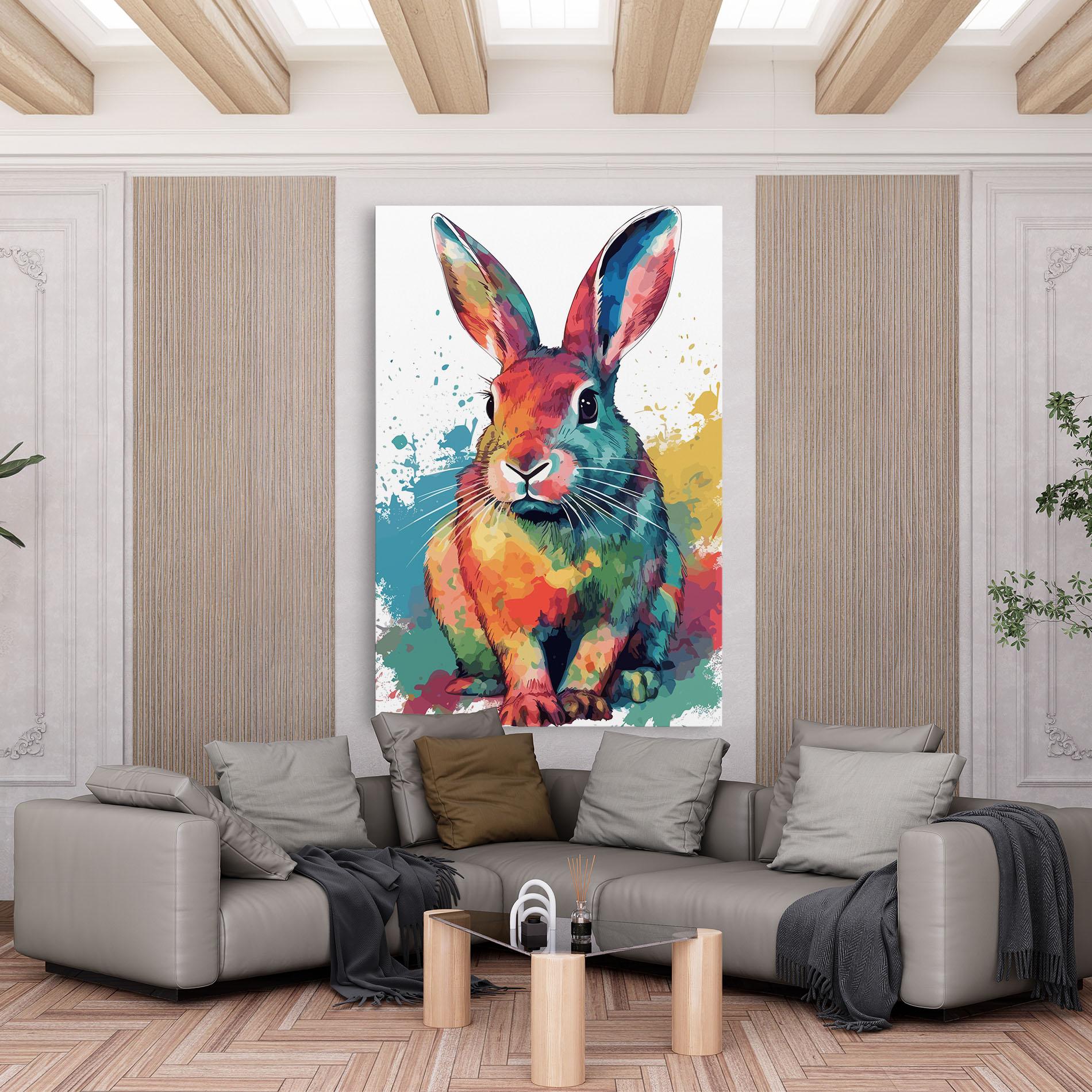 Картина на платно Brush Rabbit mockup 6