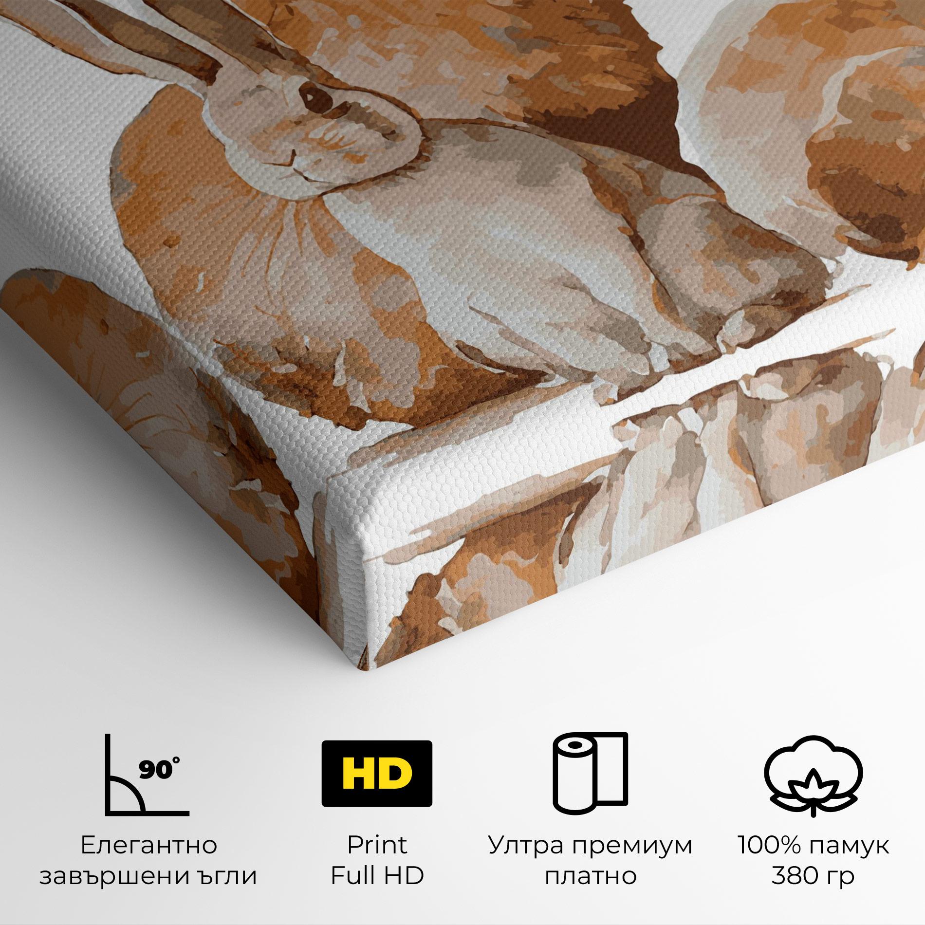 Картина на платно Family Rabbit mockup 4