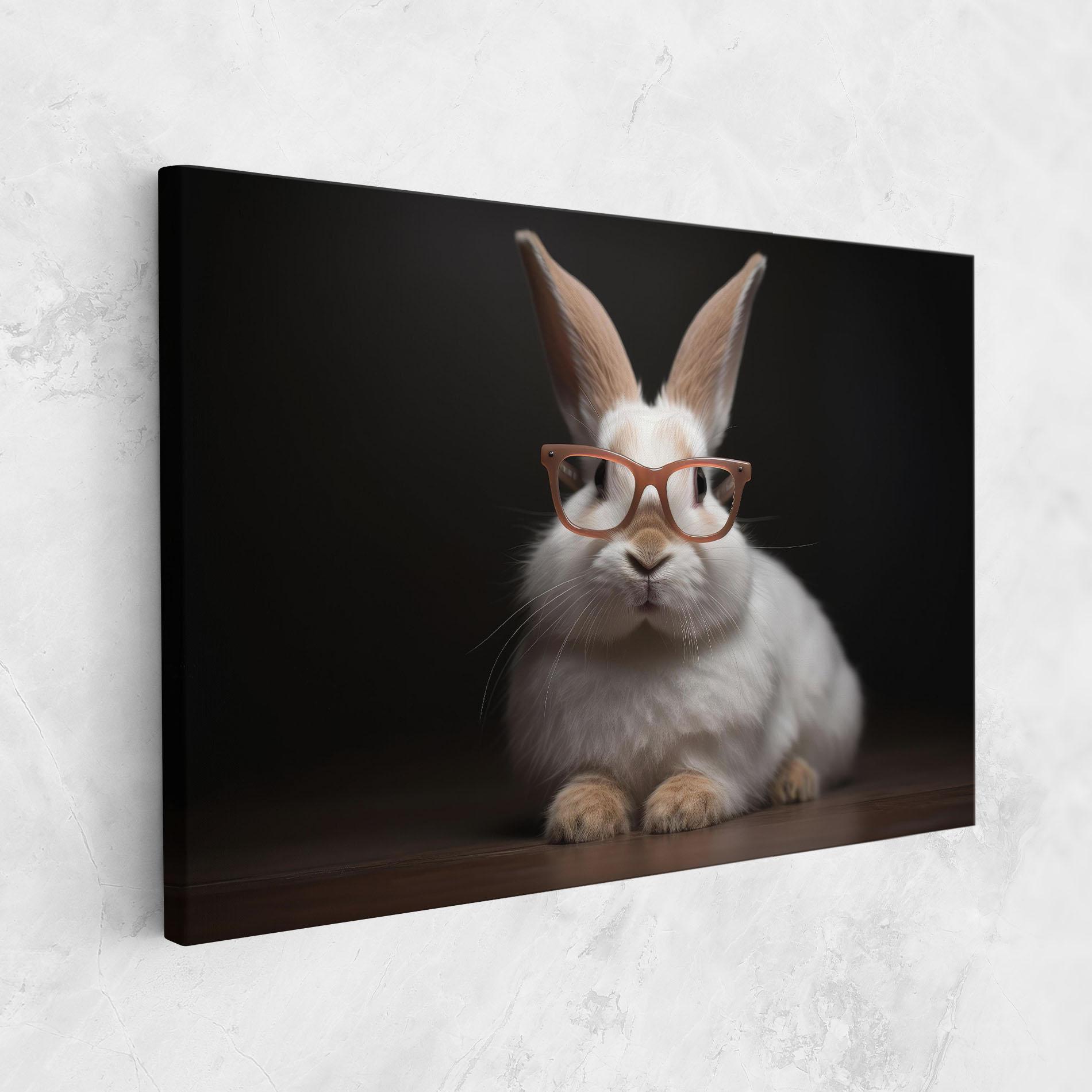 Картина на платно Eyeglasses Bunny mockup 1