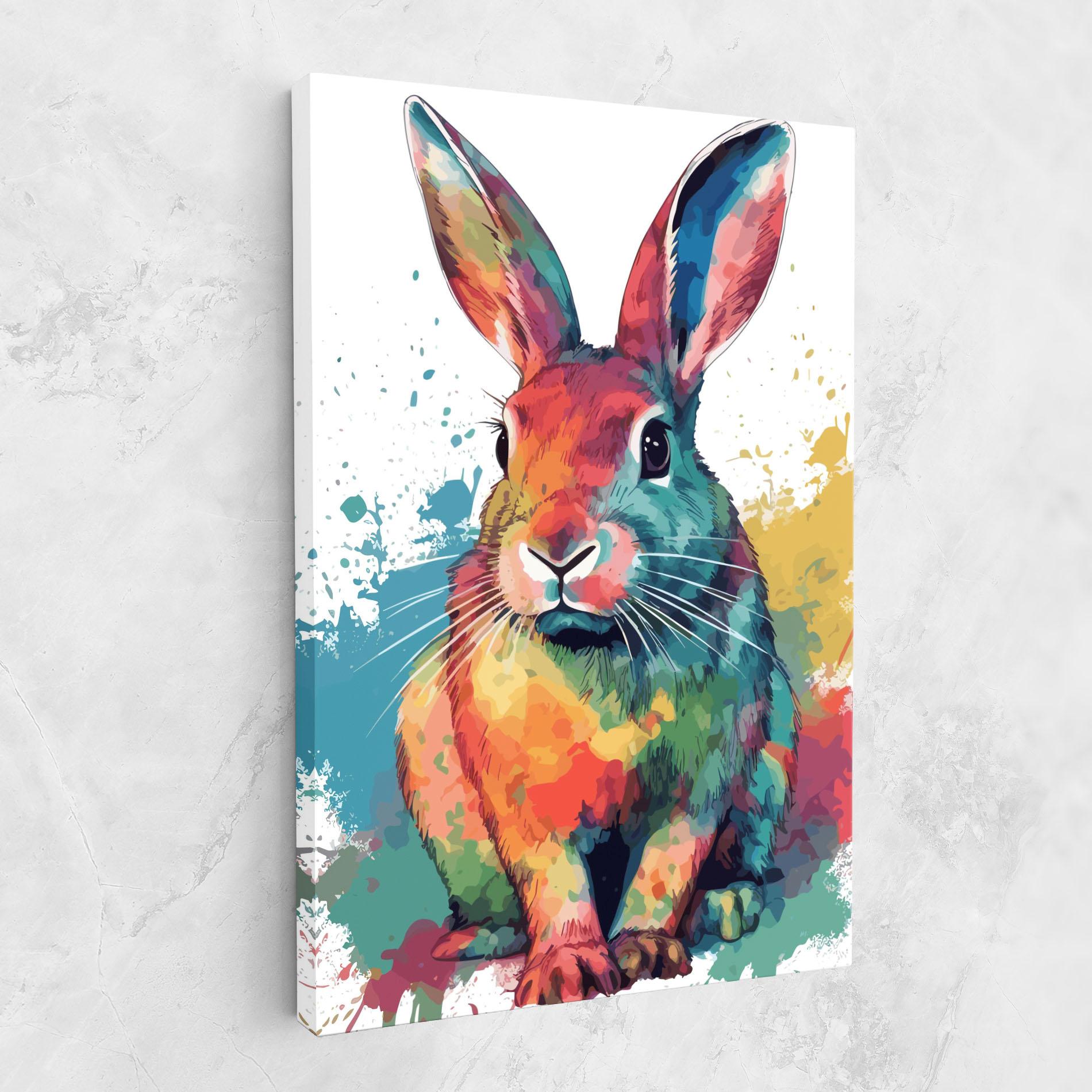 Картина на платно Brush Rabbit mockup 1
