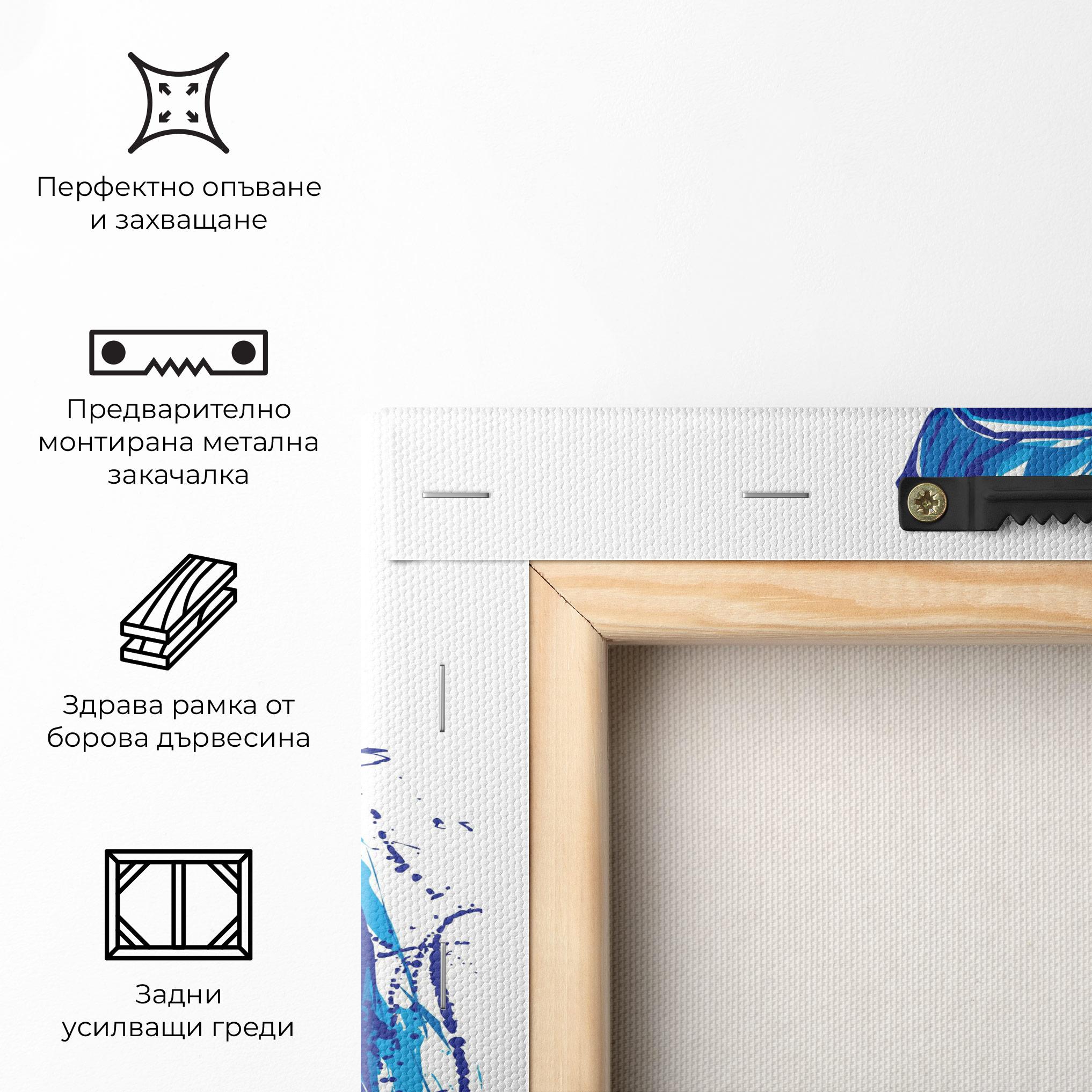 Картина на платно Blue Bunny mockup 5