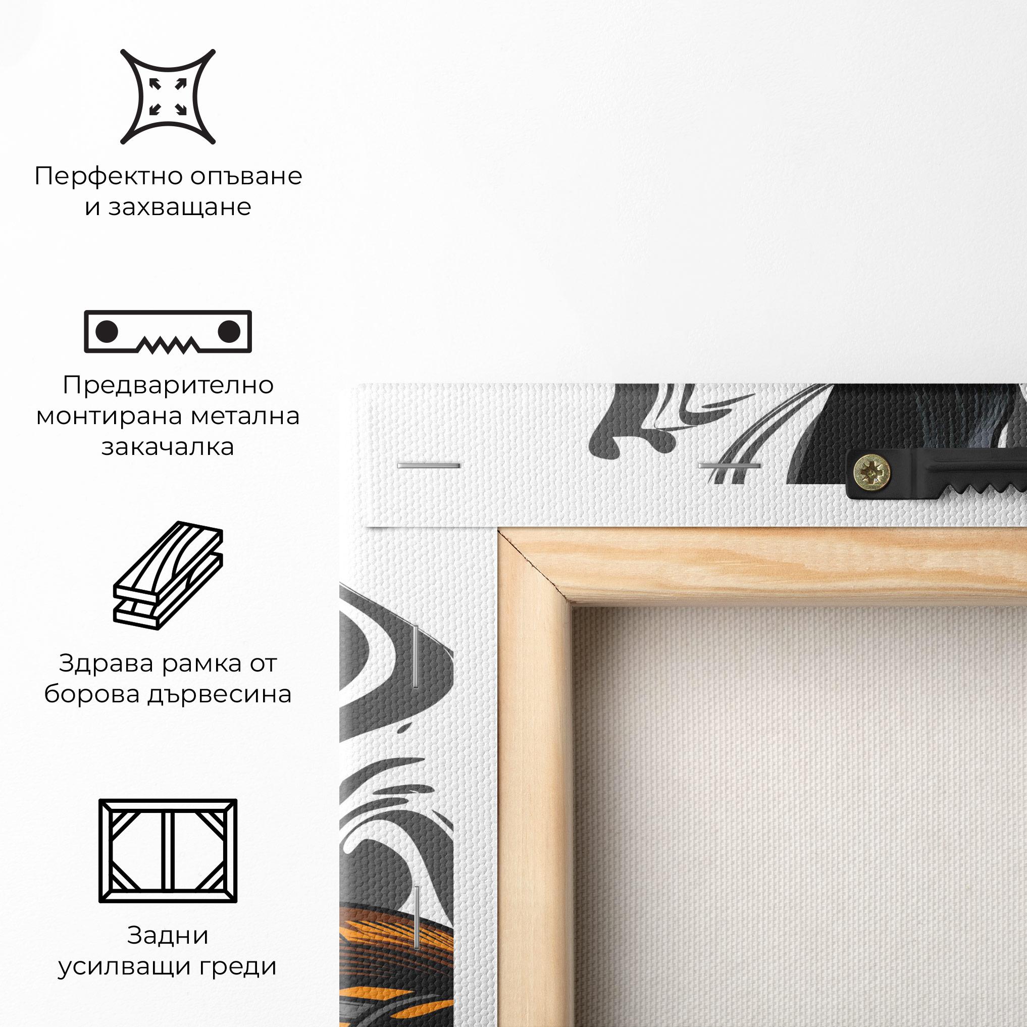 Картина на платно Cyborg Yellow Bunny mockup 5