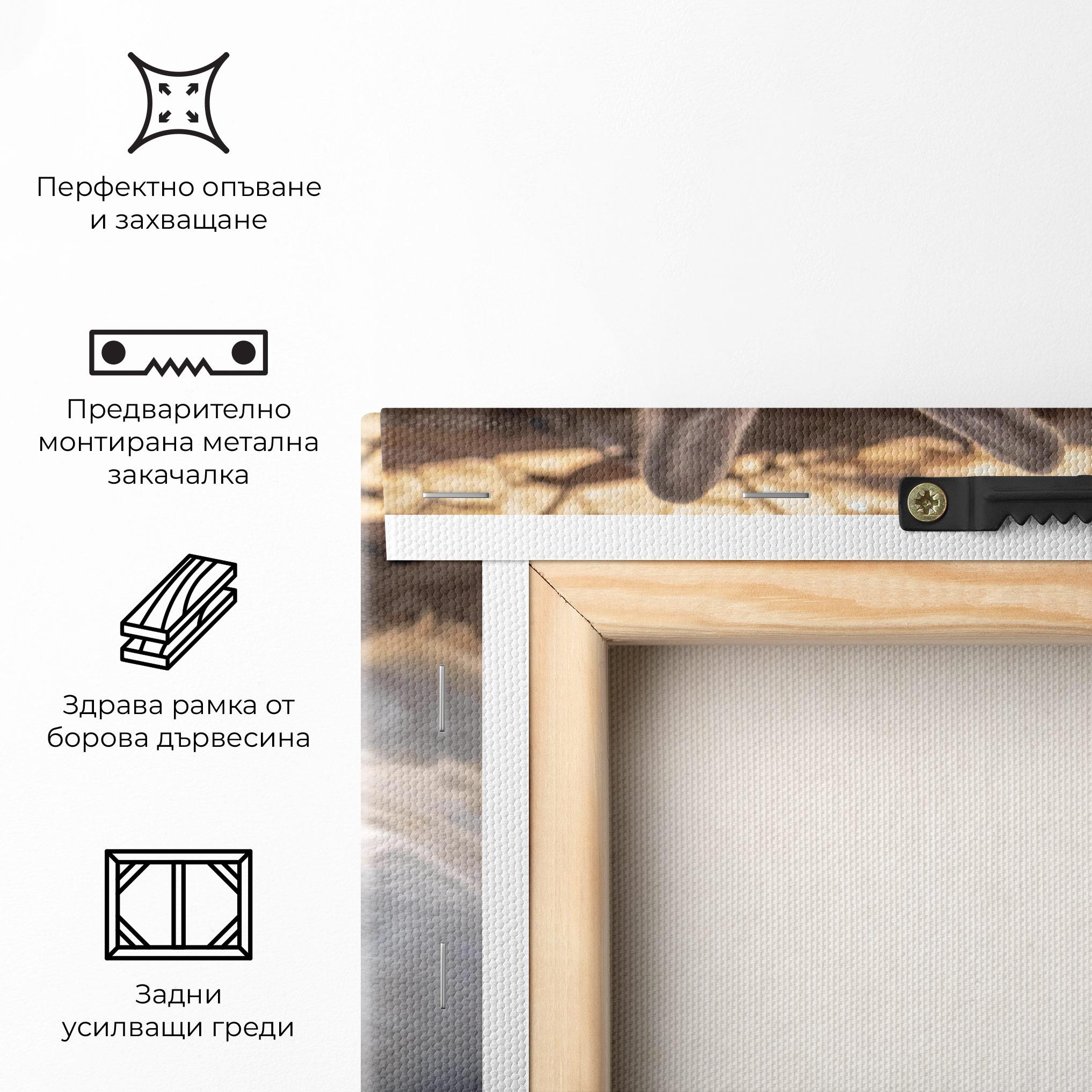 Картина на платно Light Grey Bunny Sleeping mockup 5