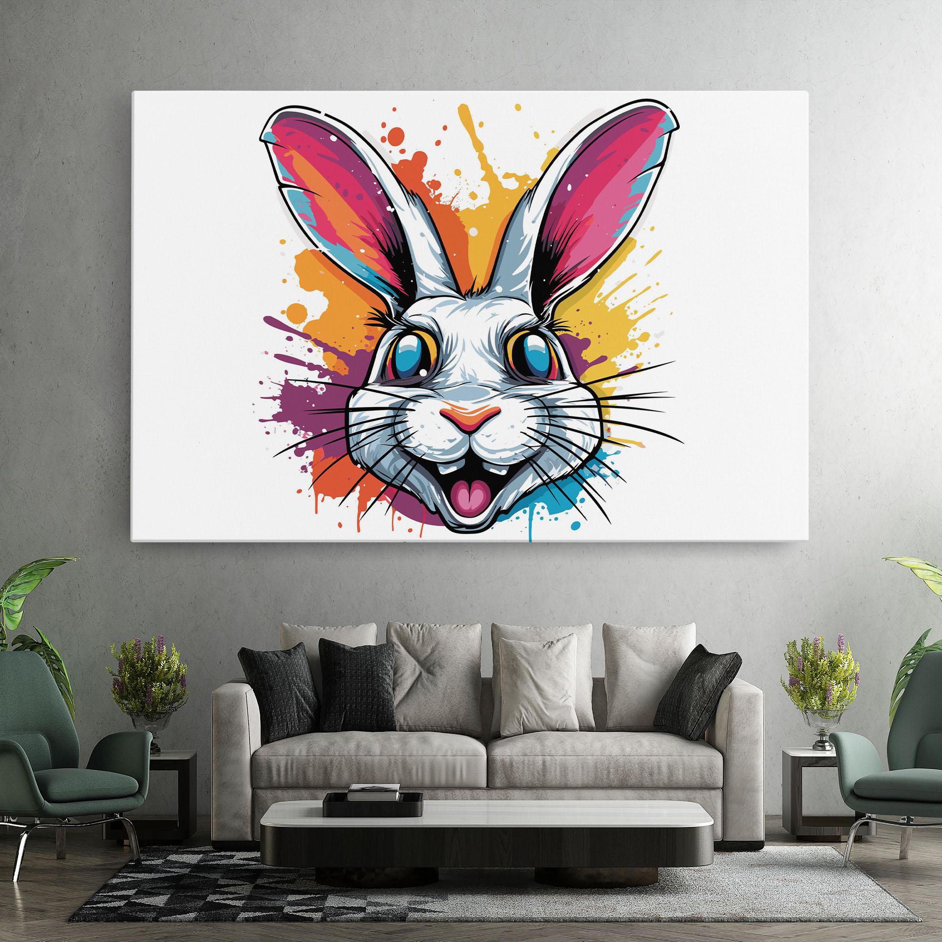 Картина на платно Crazy Bunny mockup 7