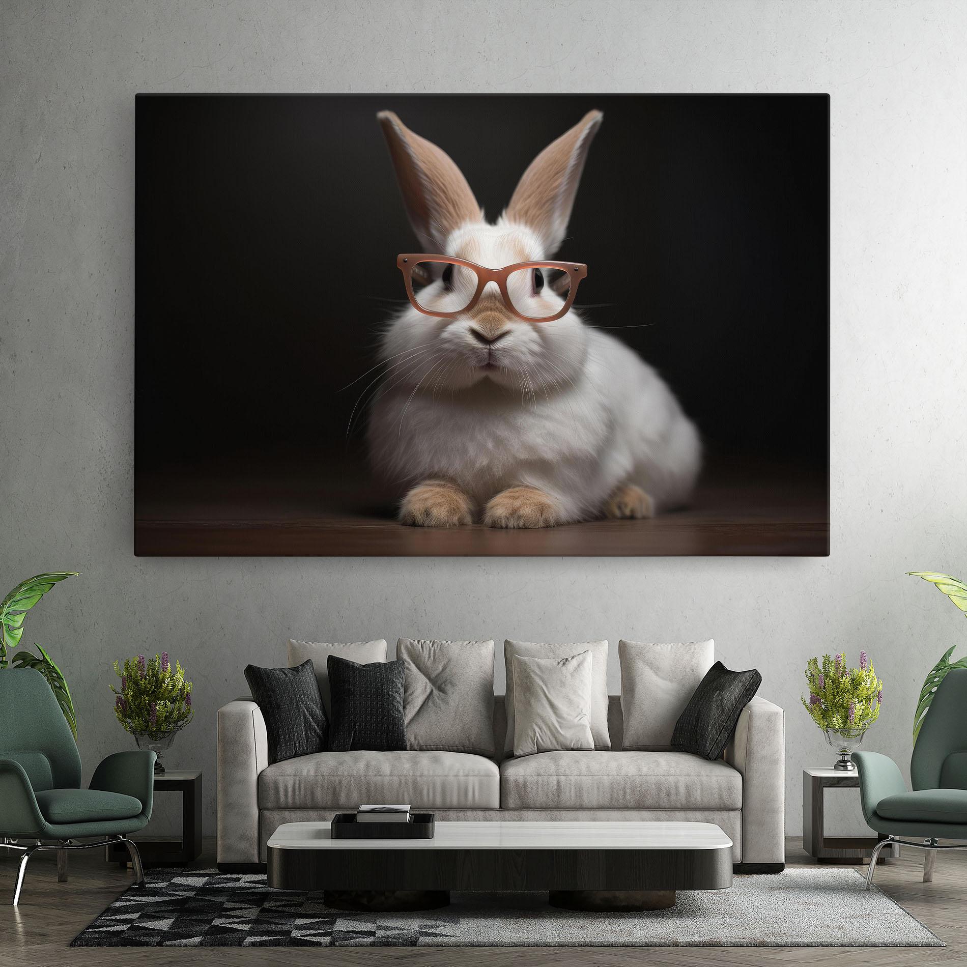 Картина на платно Eyeglasses Bunny mockup 7