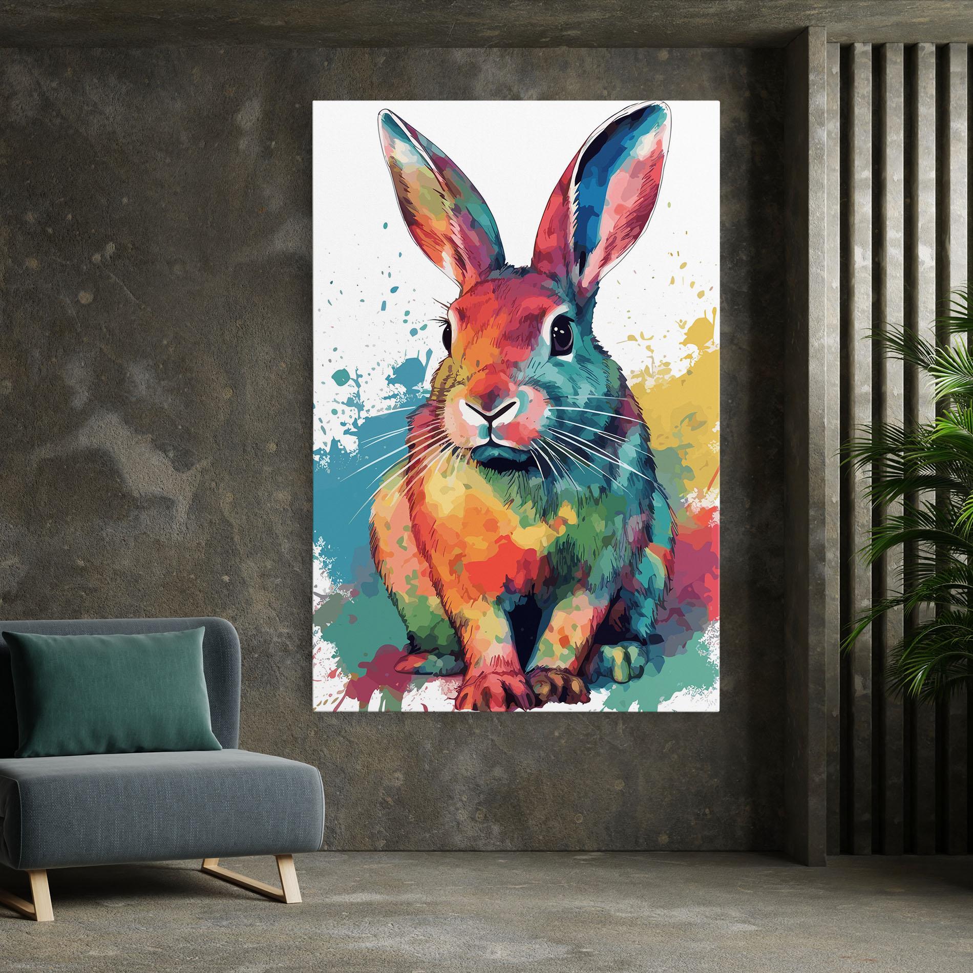 Картина на платно Brush Rabbit mockup 7