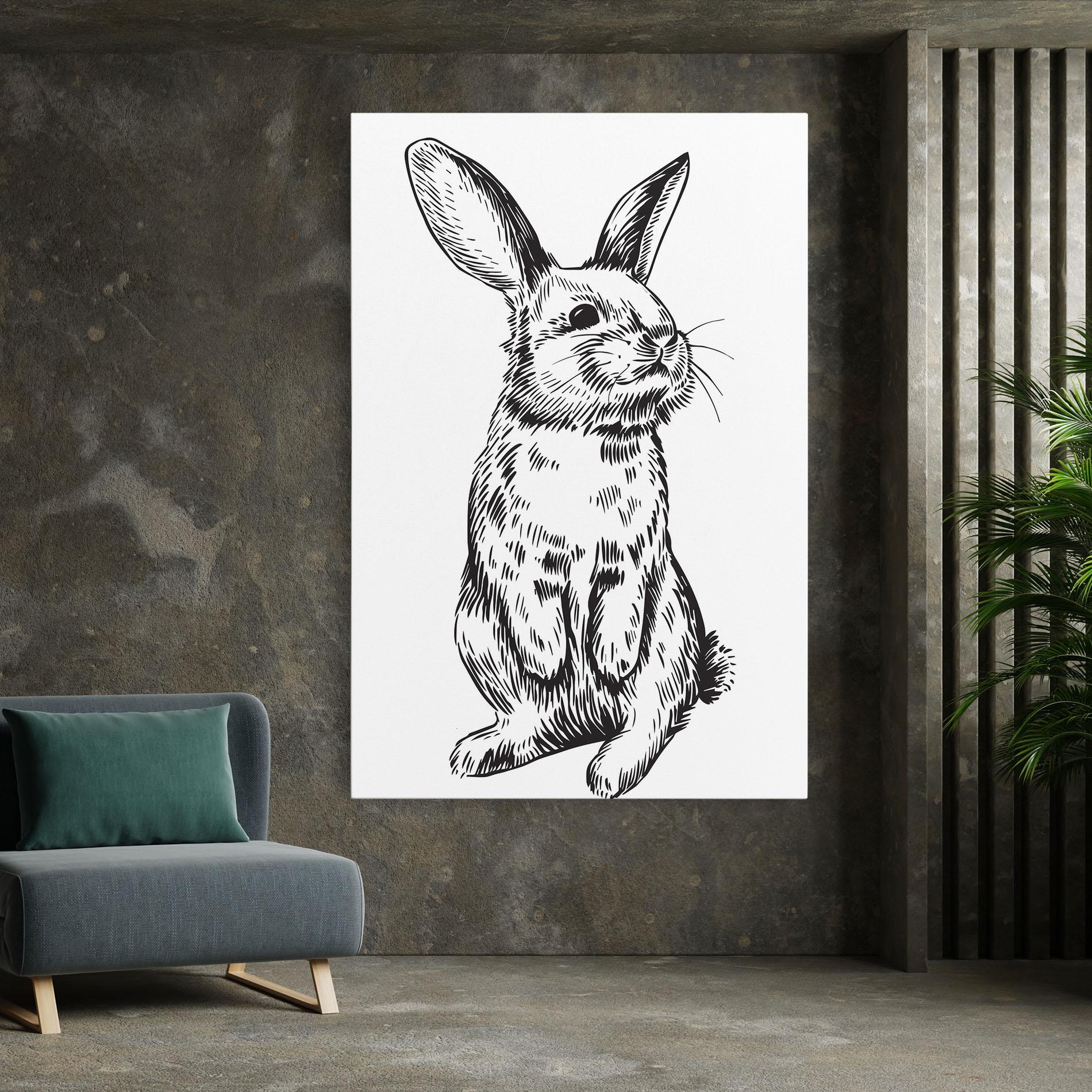 Картина на платно Cute Bunny mockup 7