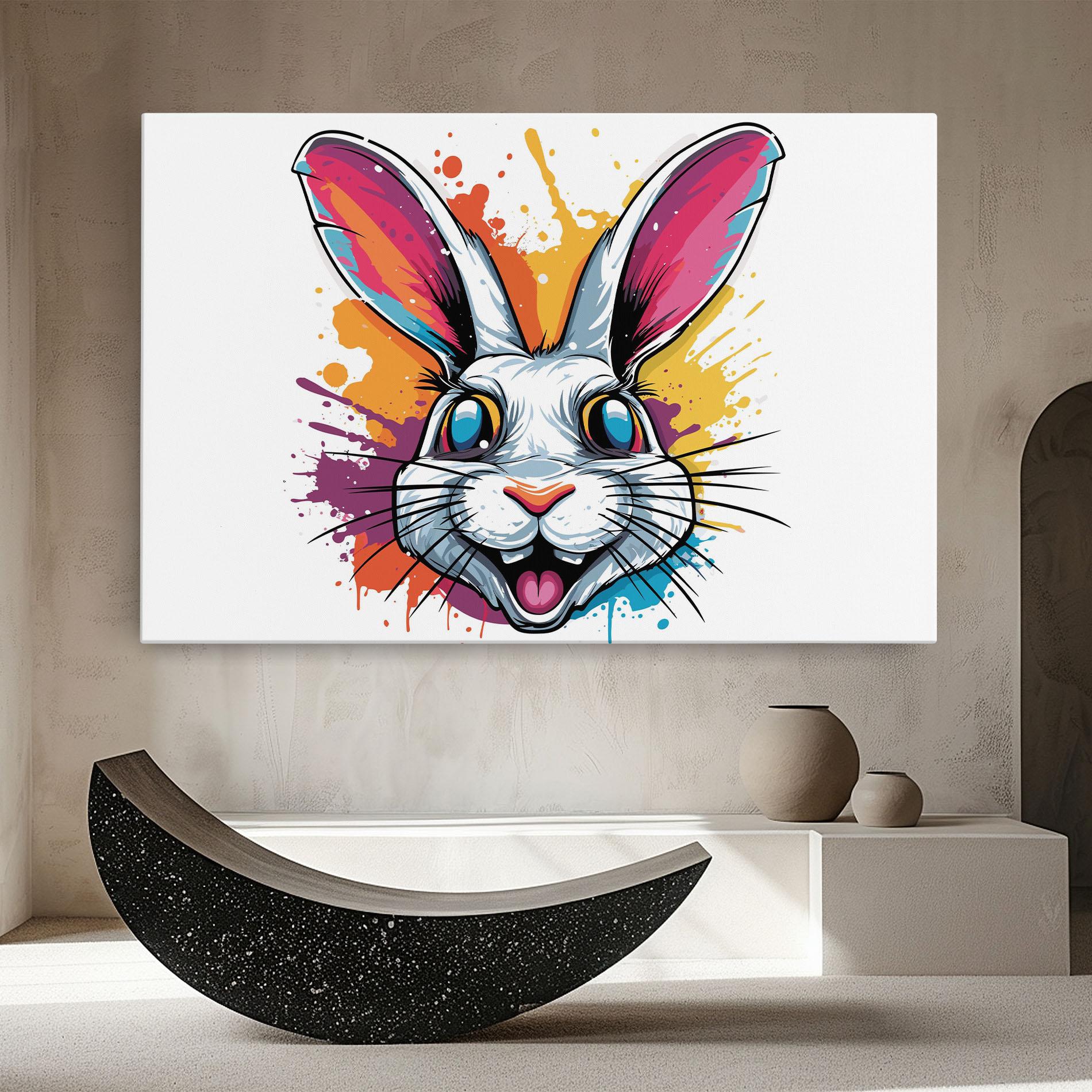 Картина на платно Crazy Bunny mockup 8