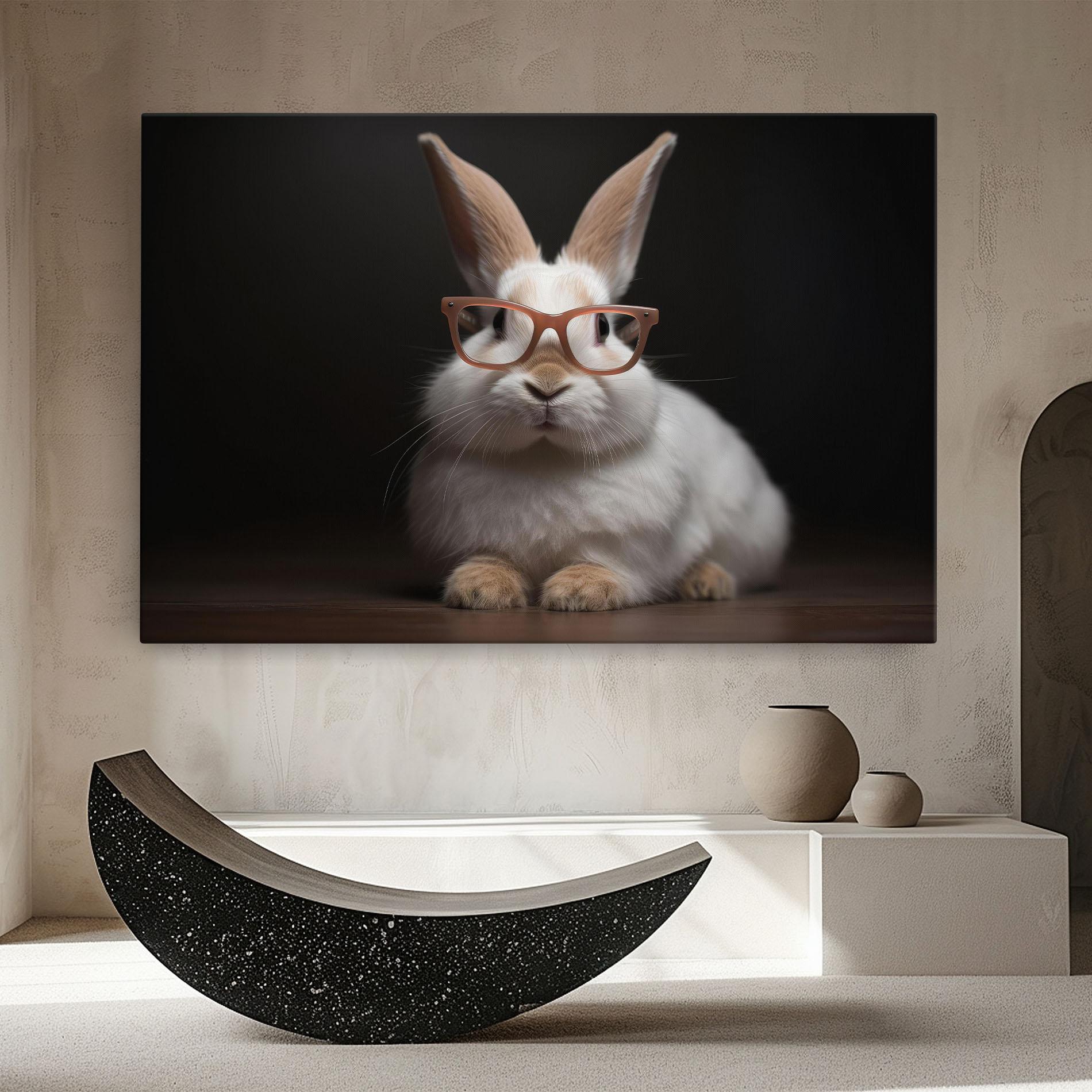 Картина на платно Eyeglasses Bunny mockup 8