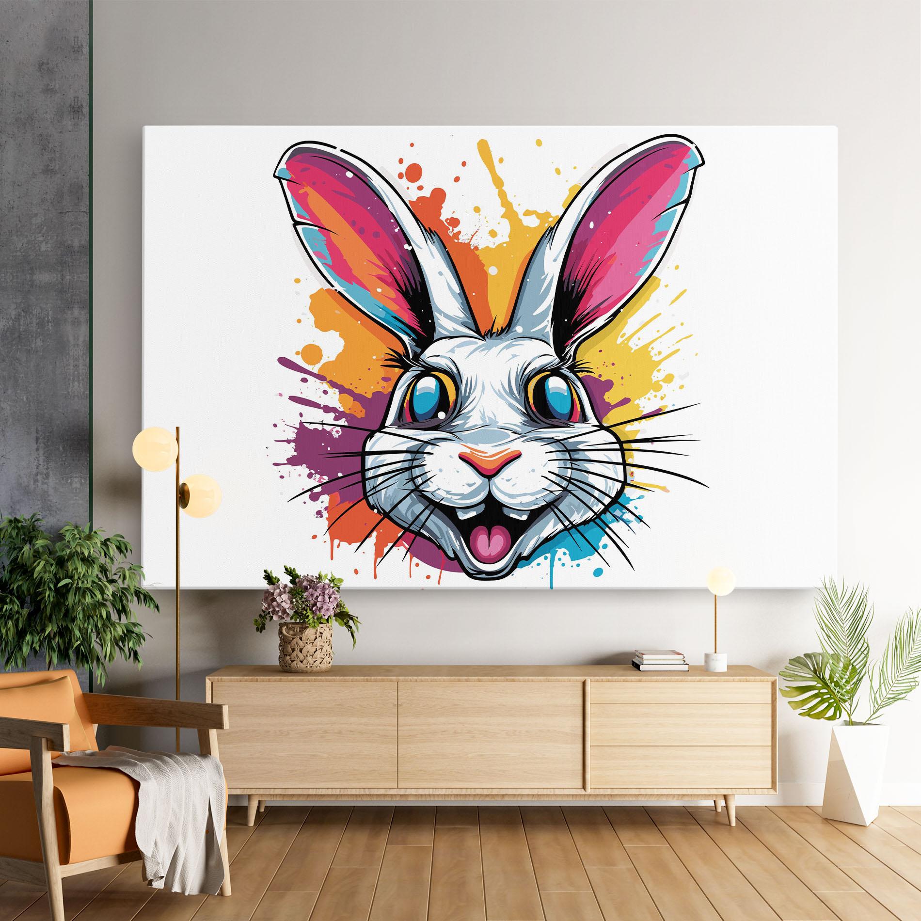 Картина на платно Crazy Bunny mockup 9