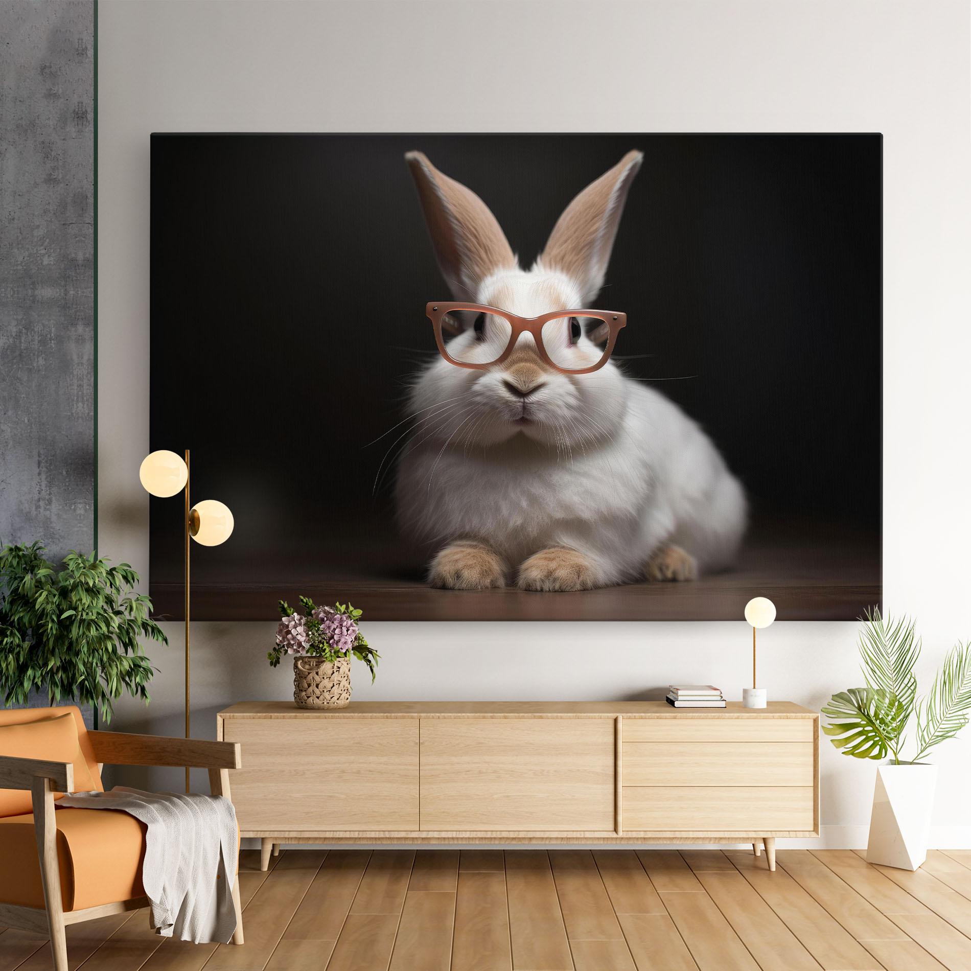 Картина на платно Eyeglasses Bunny mockup 9