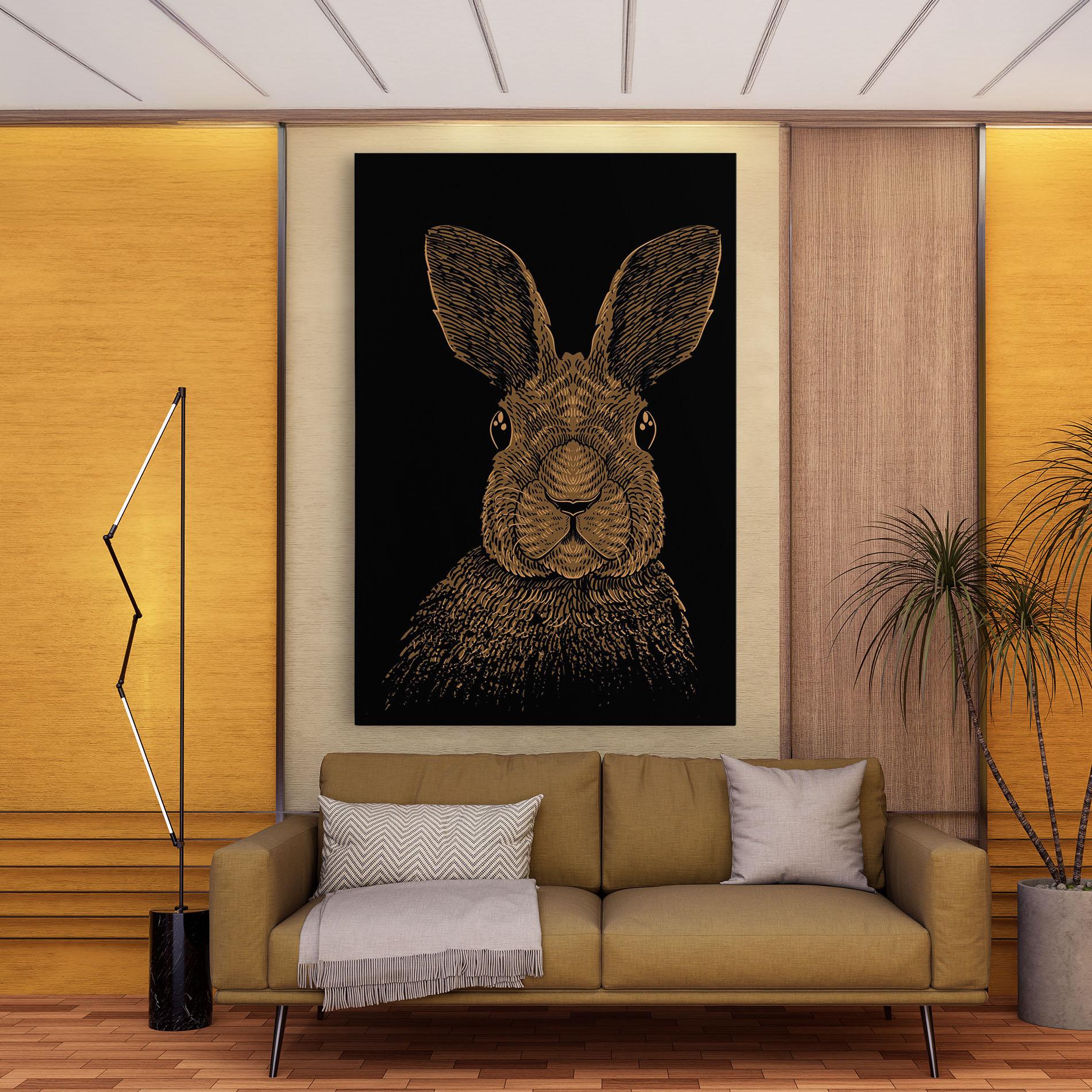 Картина на платно Brown Bunny mockup 9