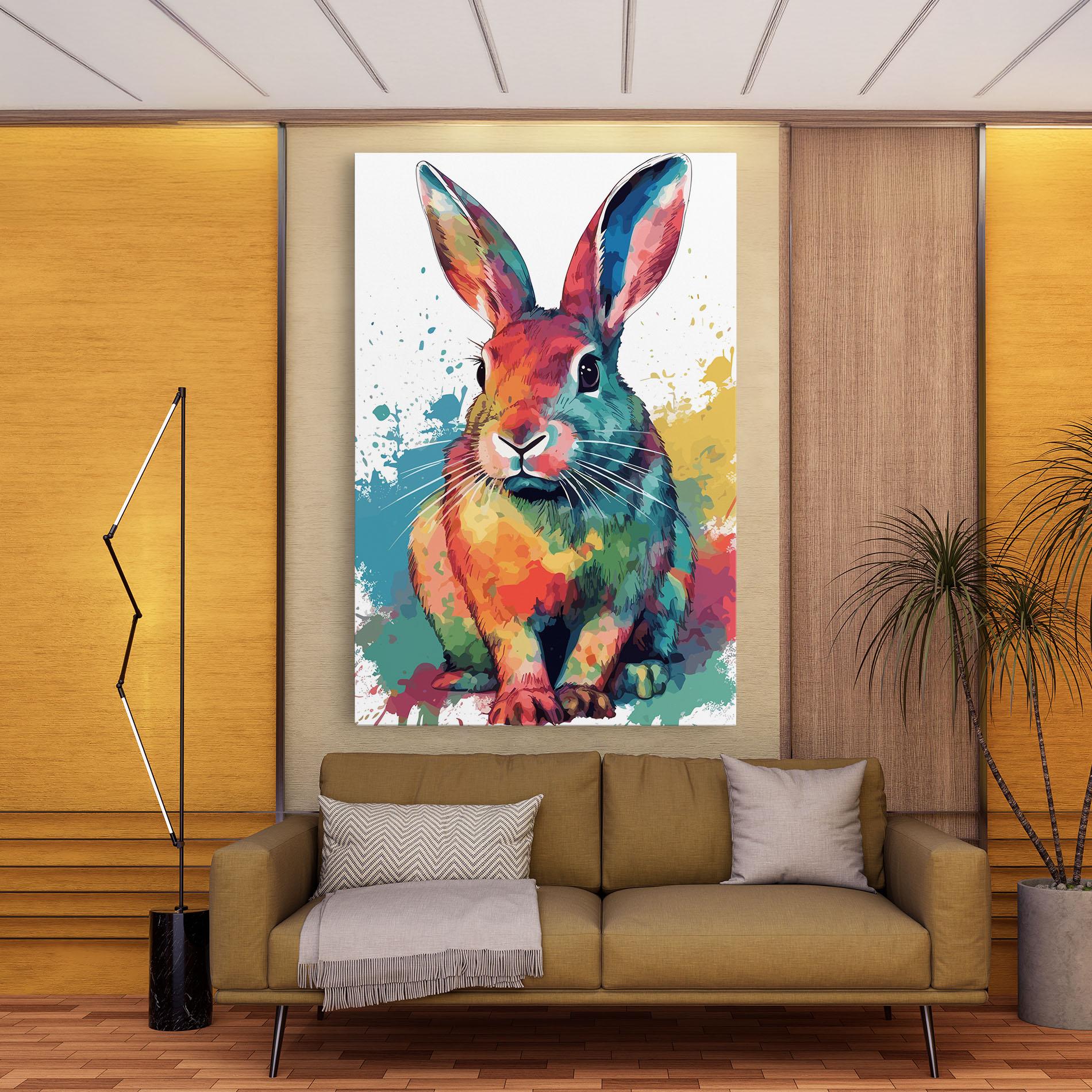 Картина на платно Brush Rabbit mockup 9