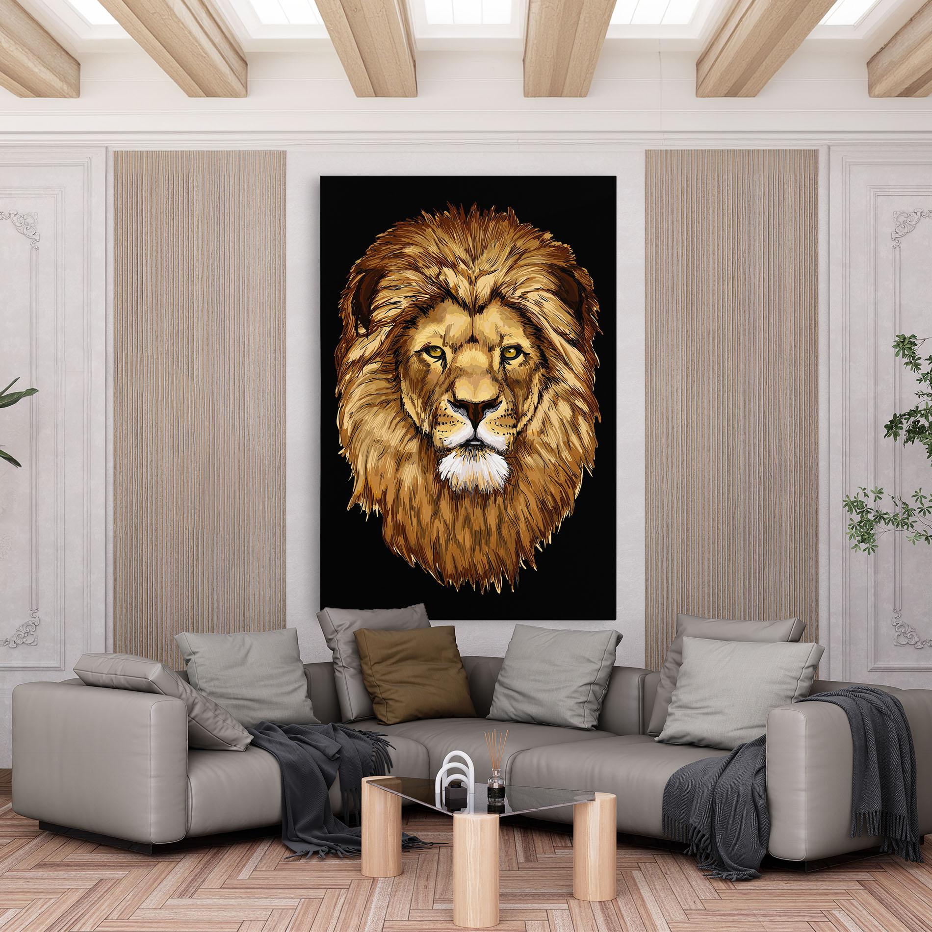 Картина на платно Lion Head mockup 6