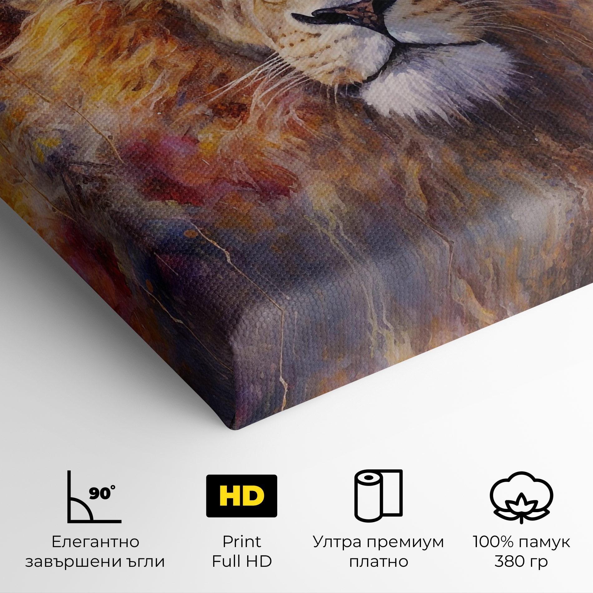 Картина на платно Abstract Lion Head mockup 4