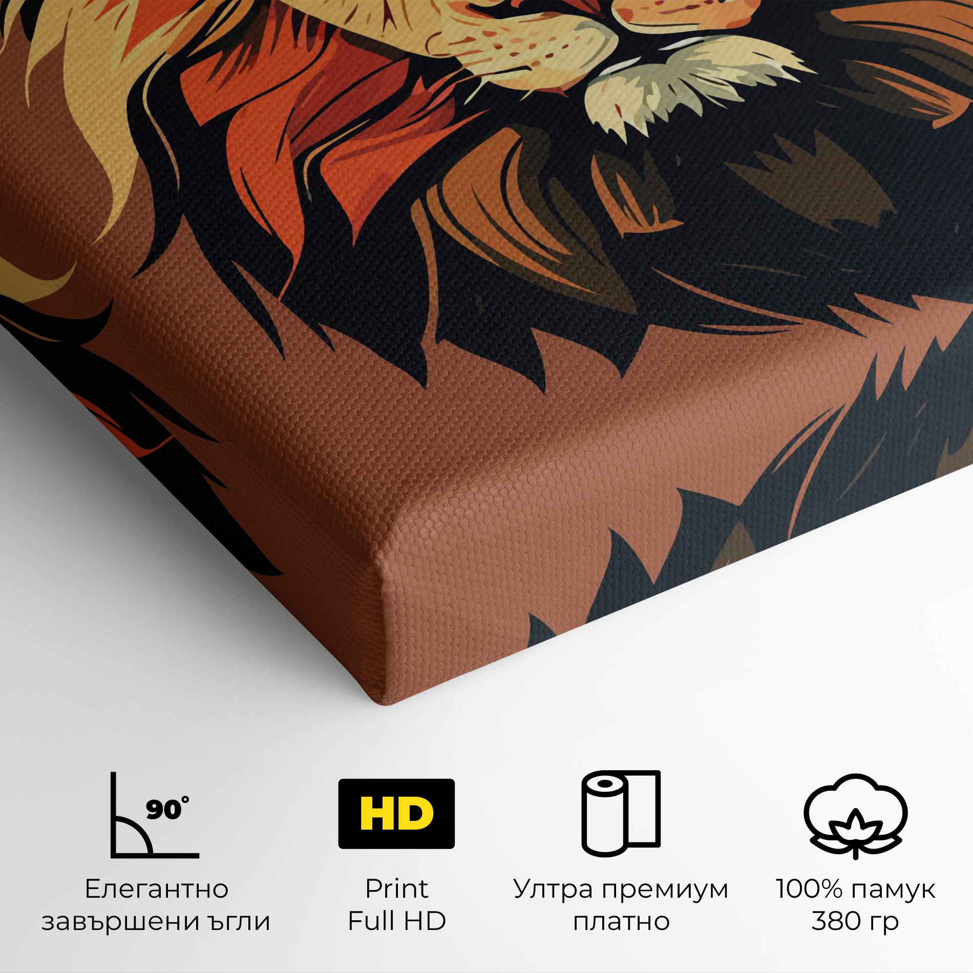 Картина на платно African Lion mockup 4