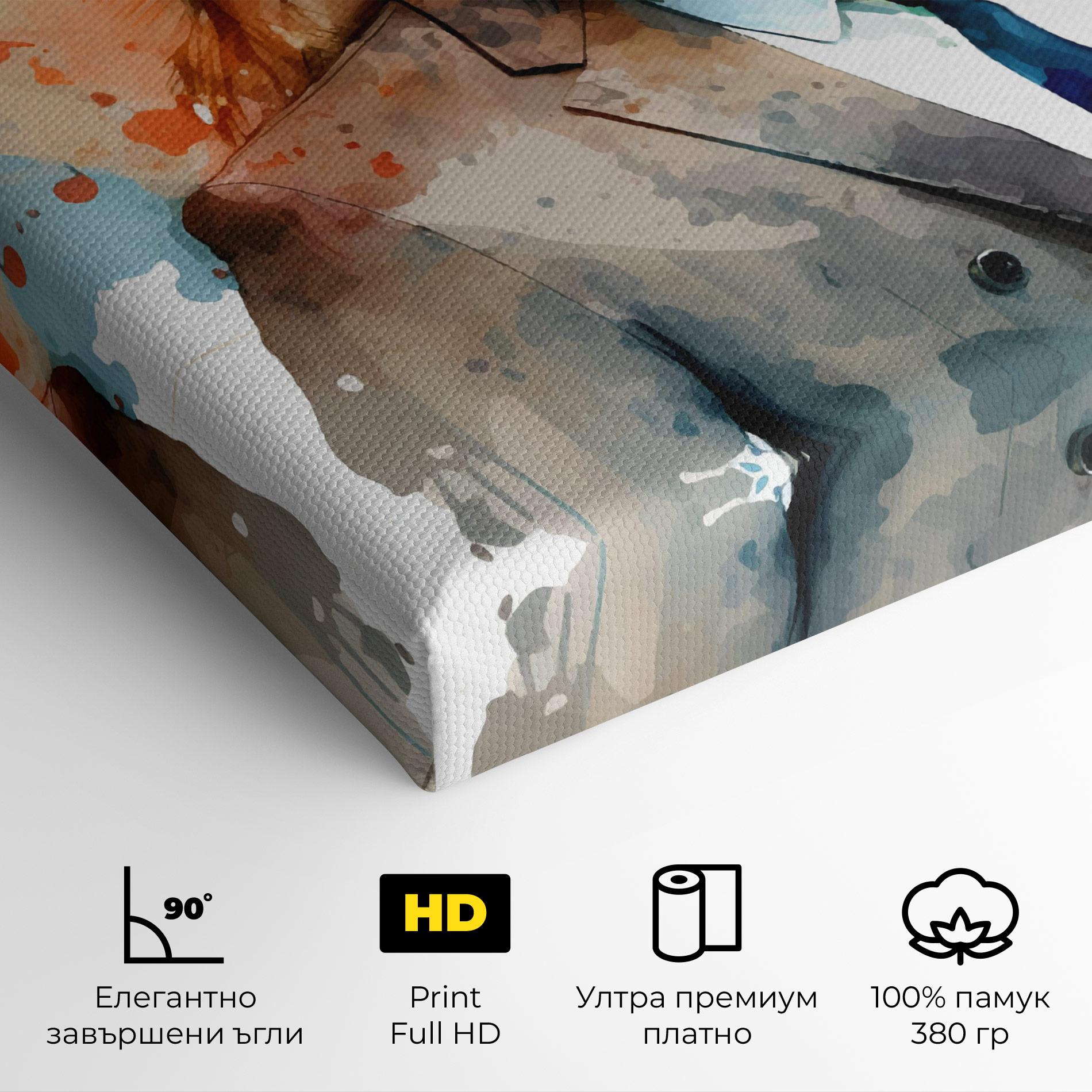 Картина на платно Brown Suit Lion mockup 4