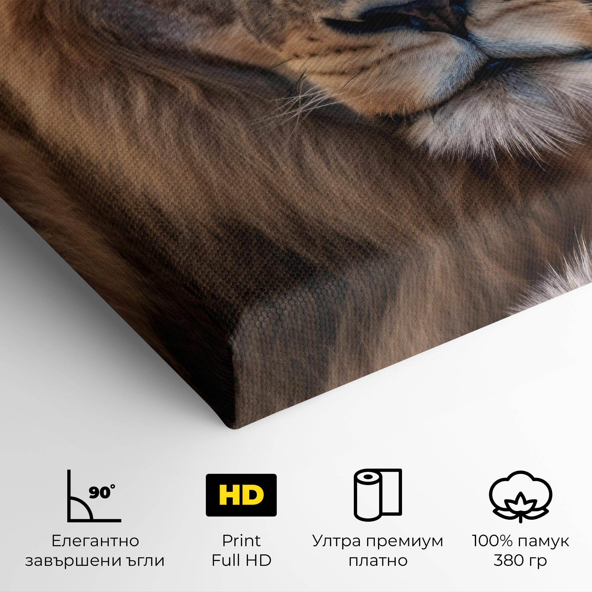Картина на платно Wild Lion View mockup 4