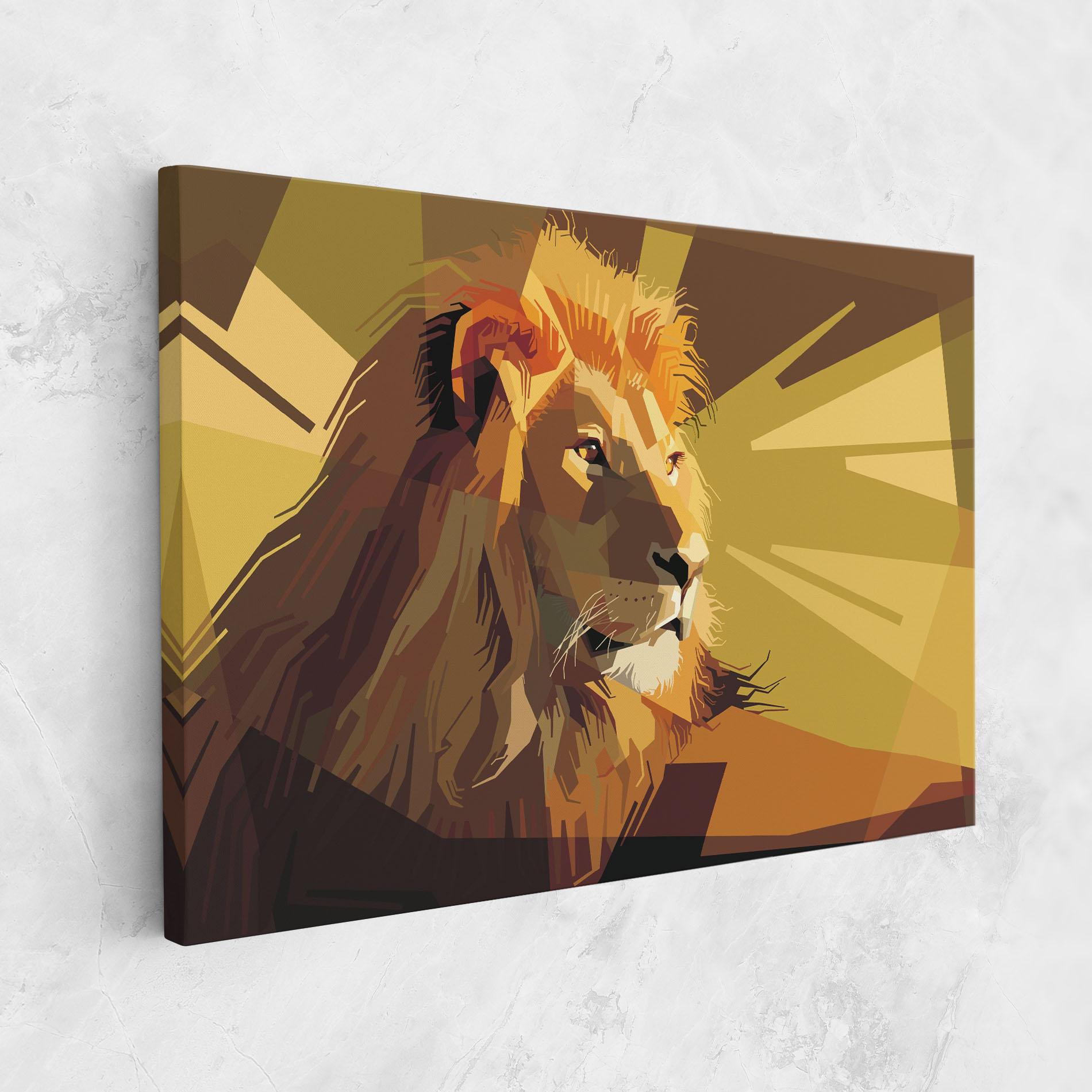 Картина на платно Lion Art mockup 1