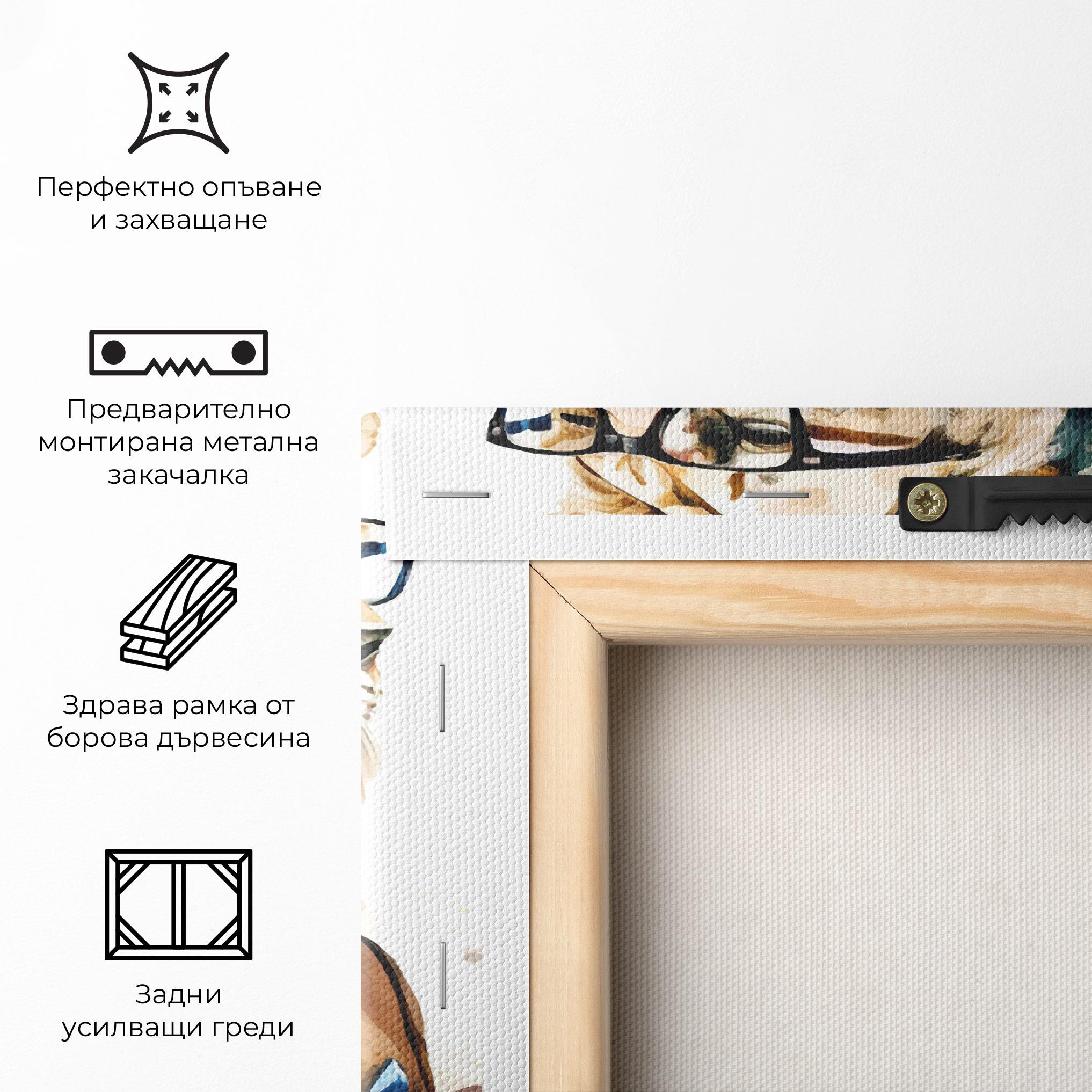 Картина на платно Brown Suit Lion mockup 5