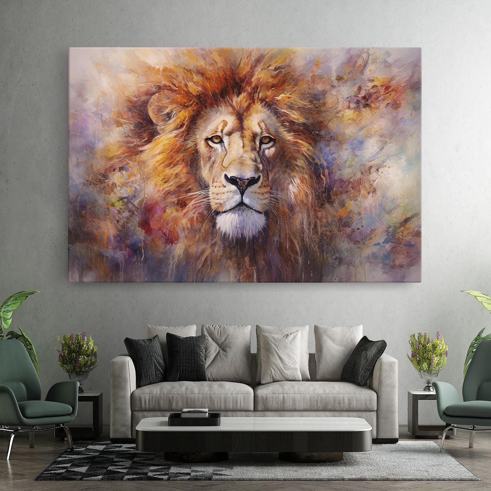 Картина на платно Abstract Lion Head mockup 7