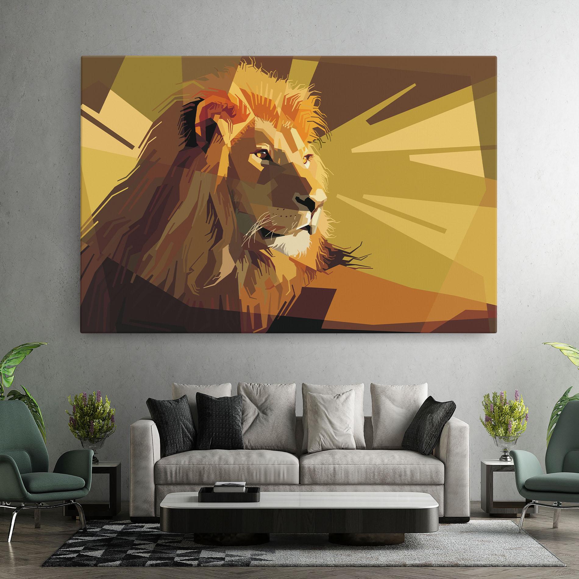 Картина на платно Lion Art mockup 7