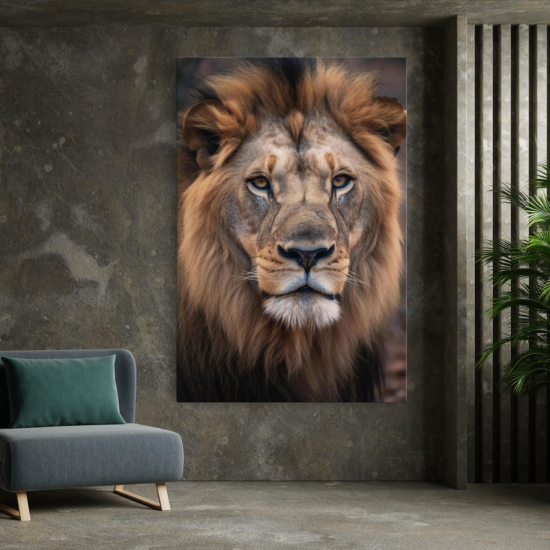Картина на платно Wild Lion View mockup 7