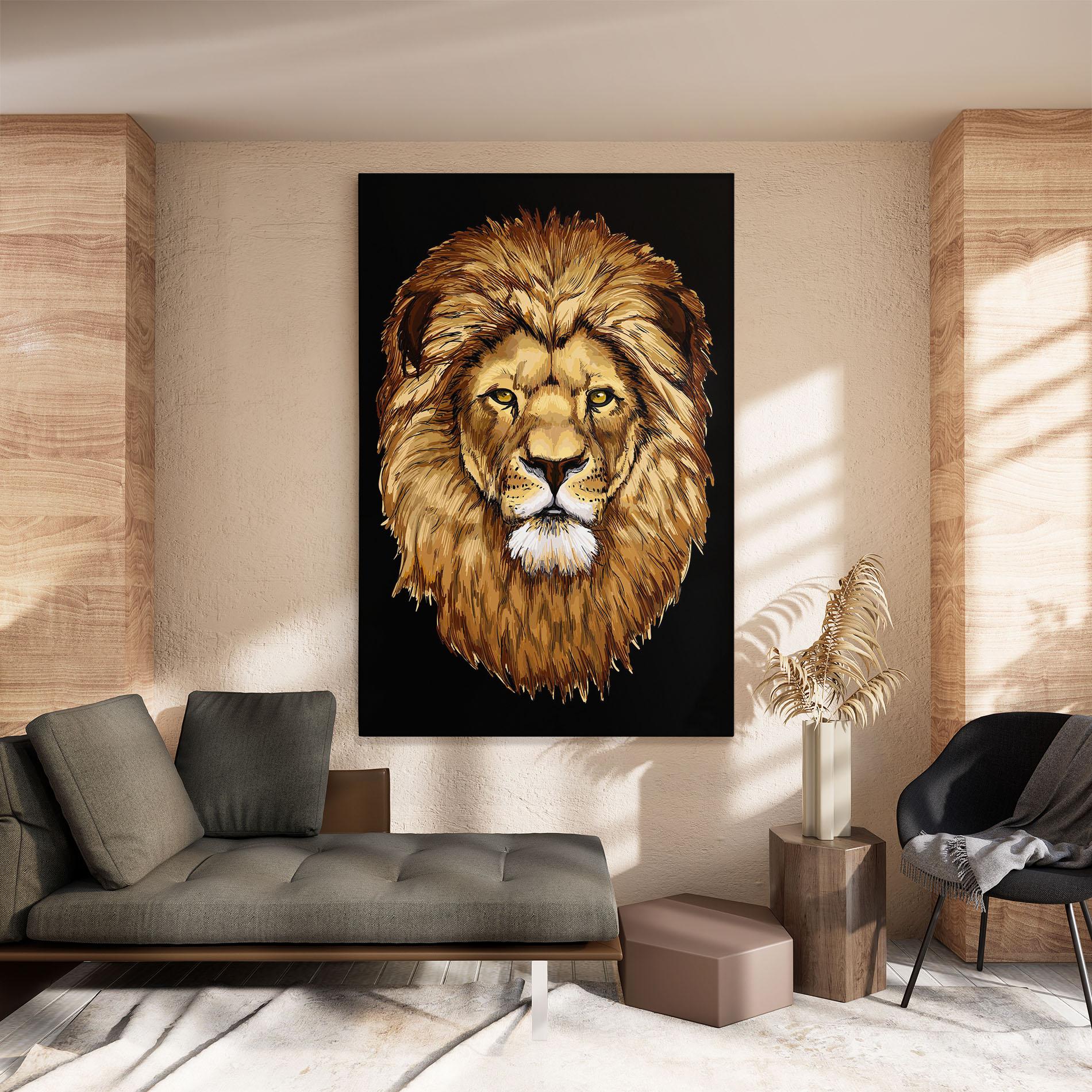 Картина на платно Lion Head mockup 8
