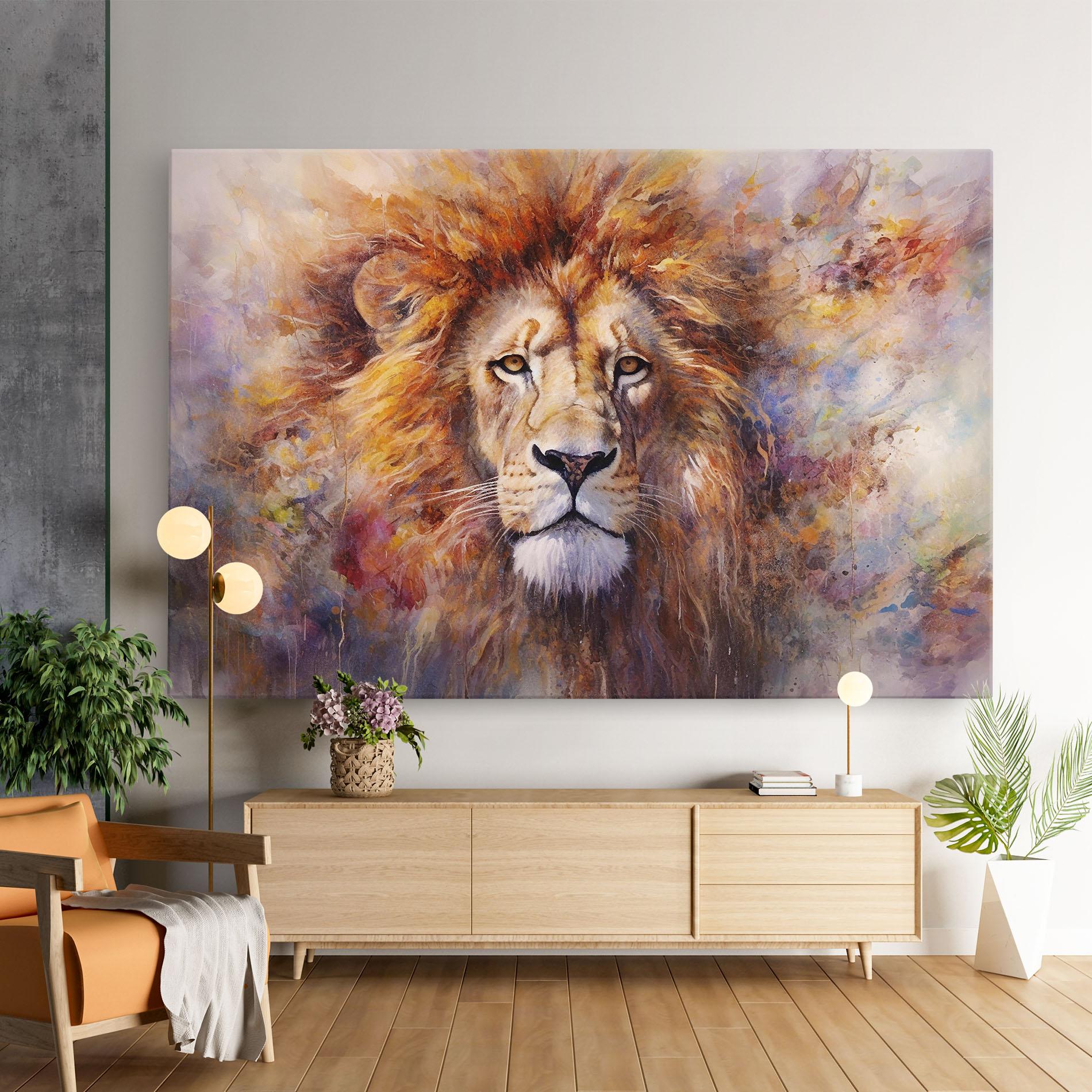 Картина на платно Abstract Lion Head mockup 9