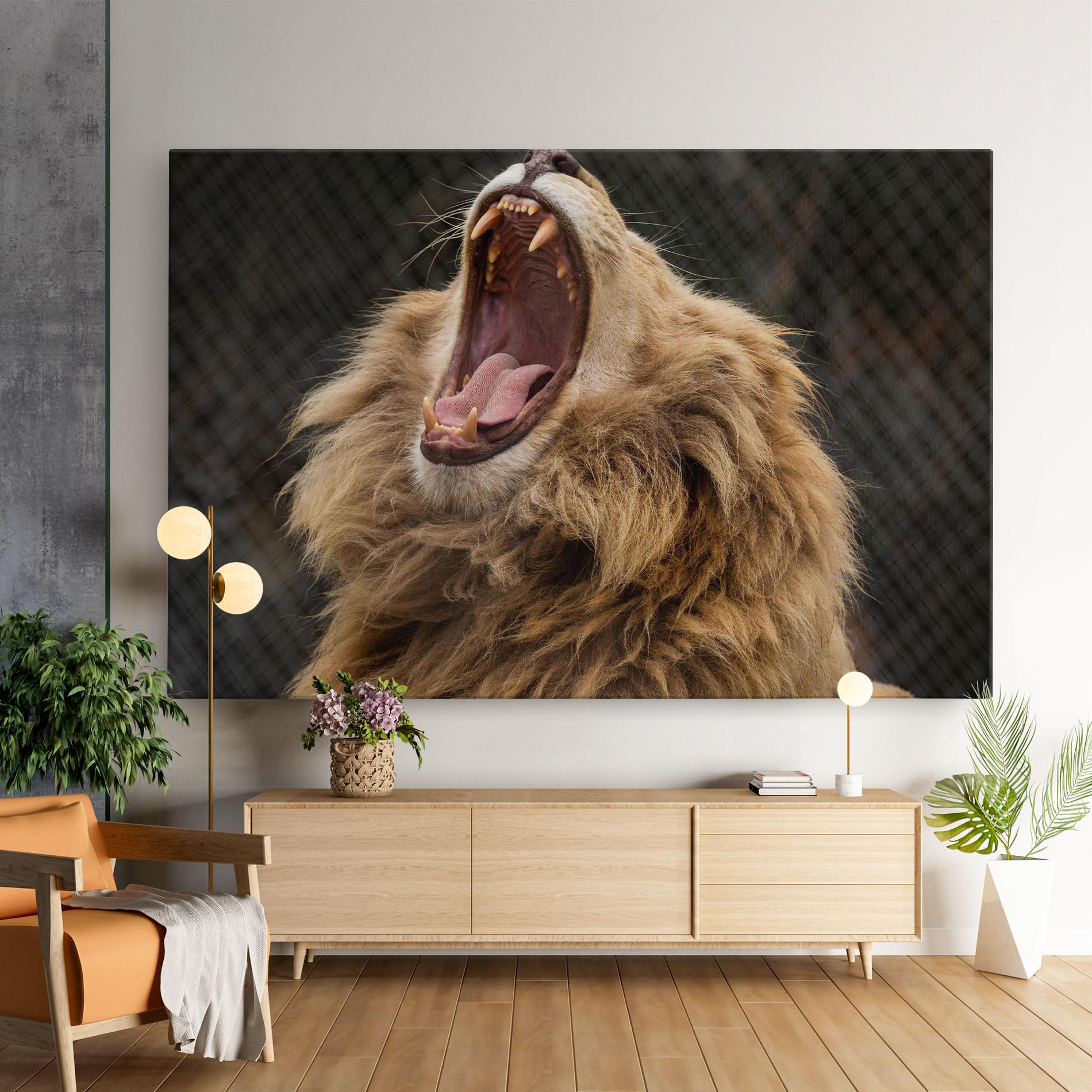 Картина на платно Angry Lion mockup 9