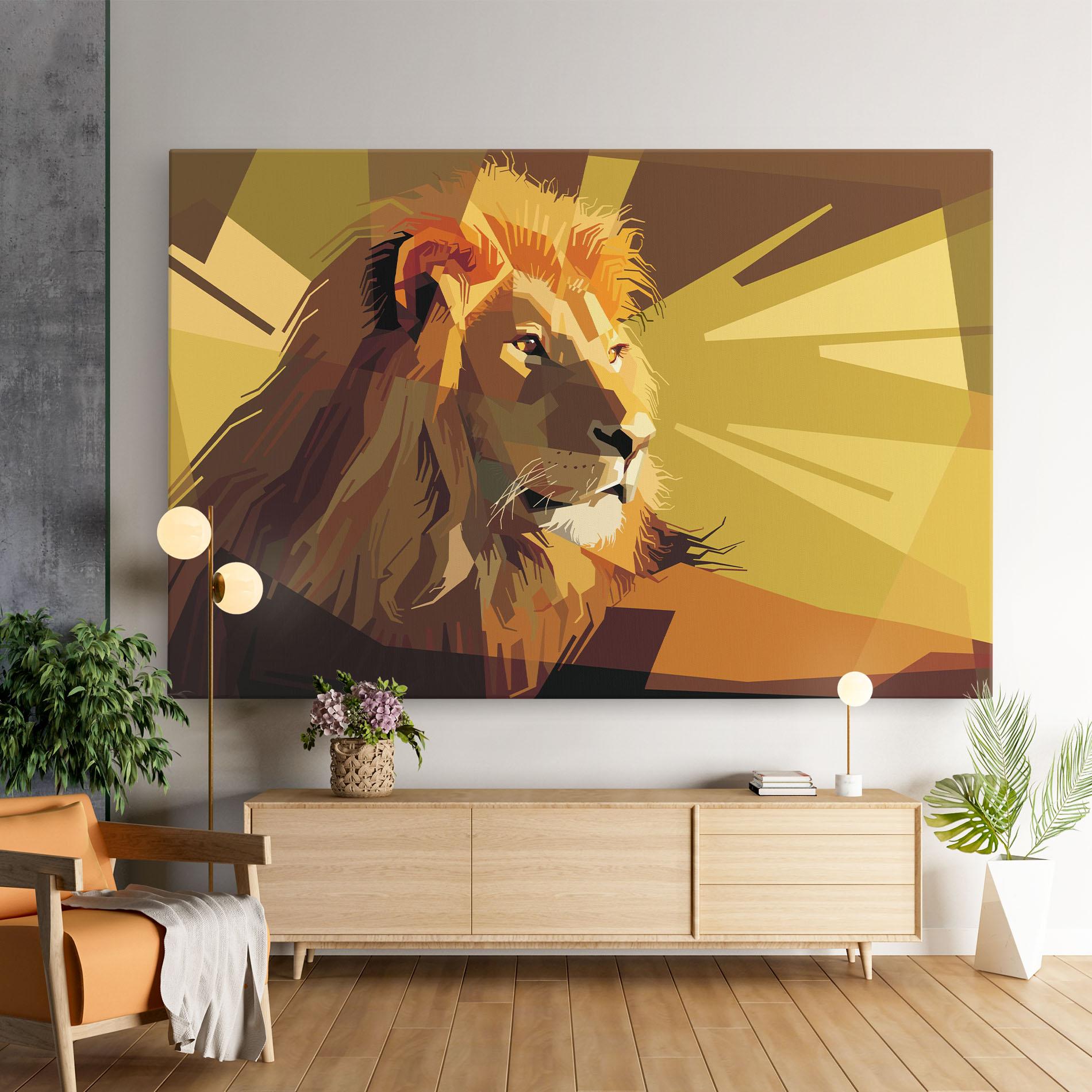 Картина на платно Lion Art mockup 9