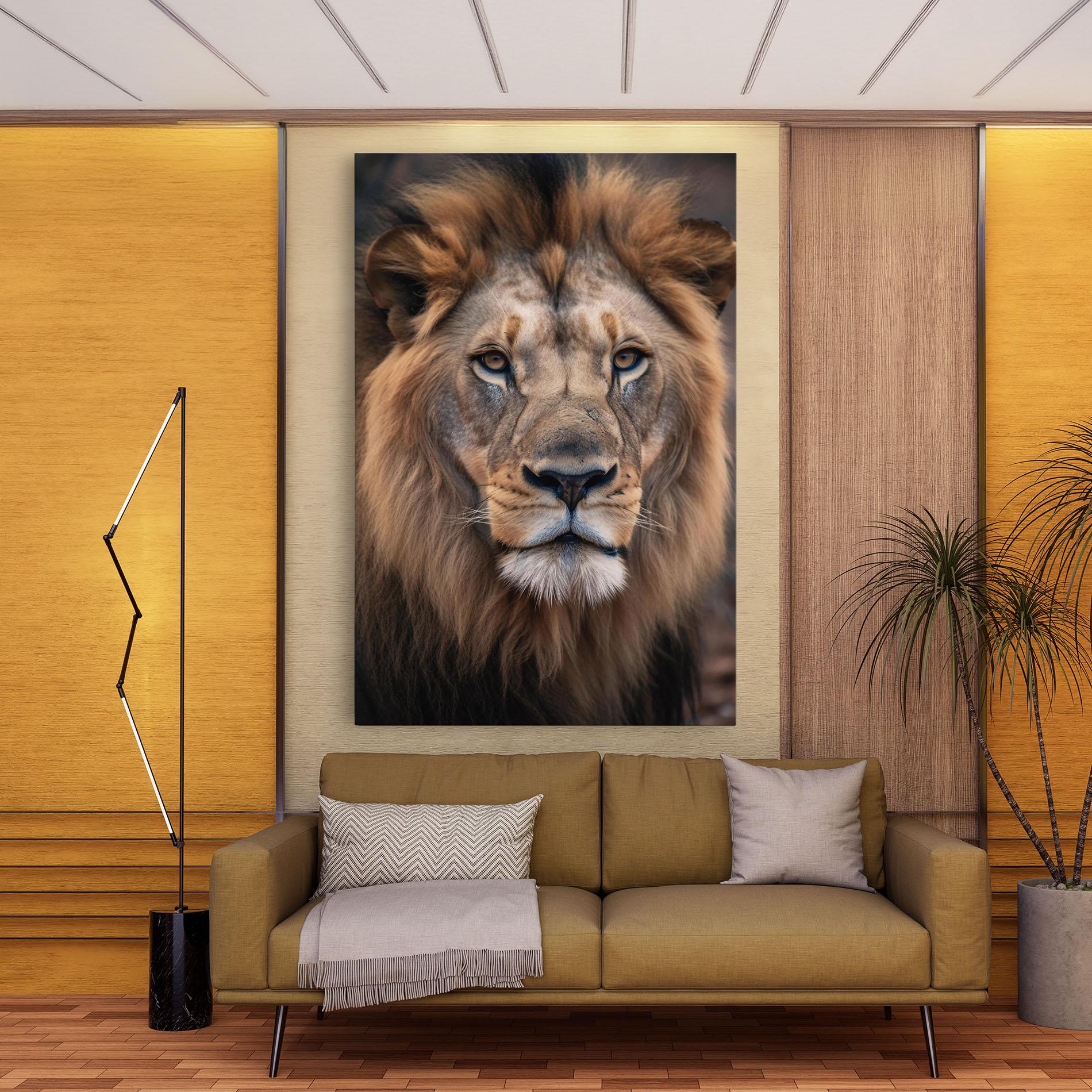 Картина на платно Wild Lion View mockup 9