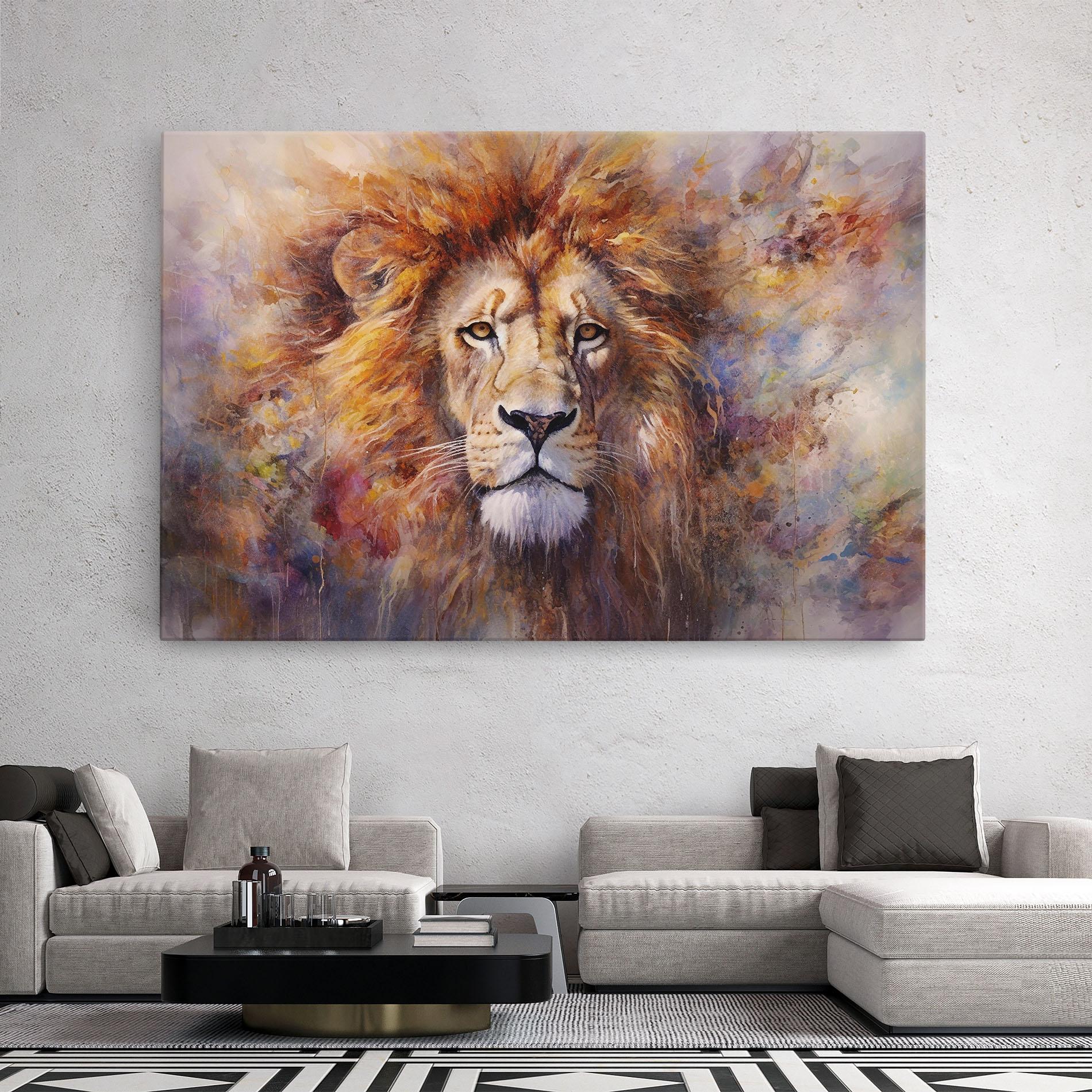 Картина на платно Abstract Lion Head mockup 2