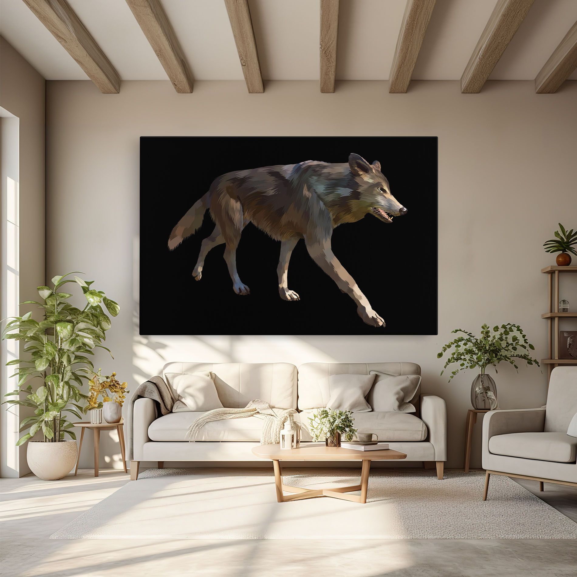 3d Wolf mockup 6