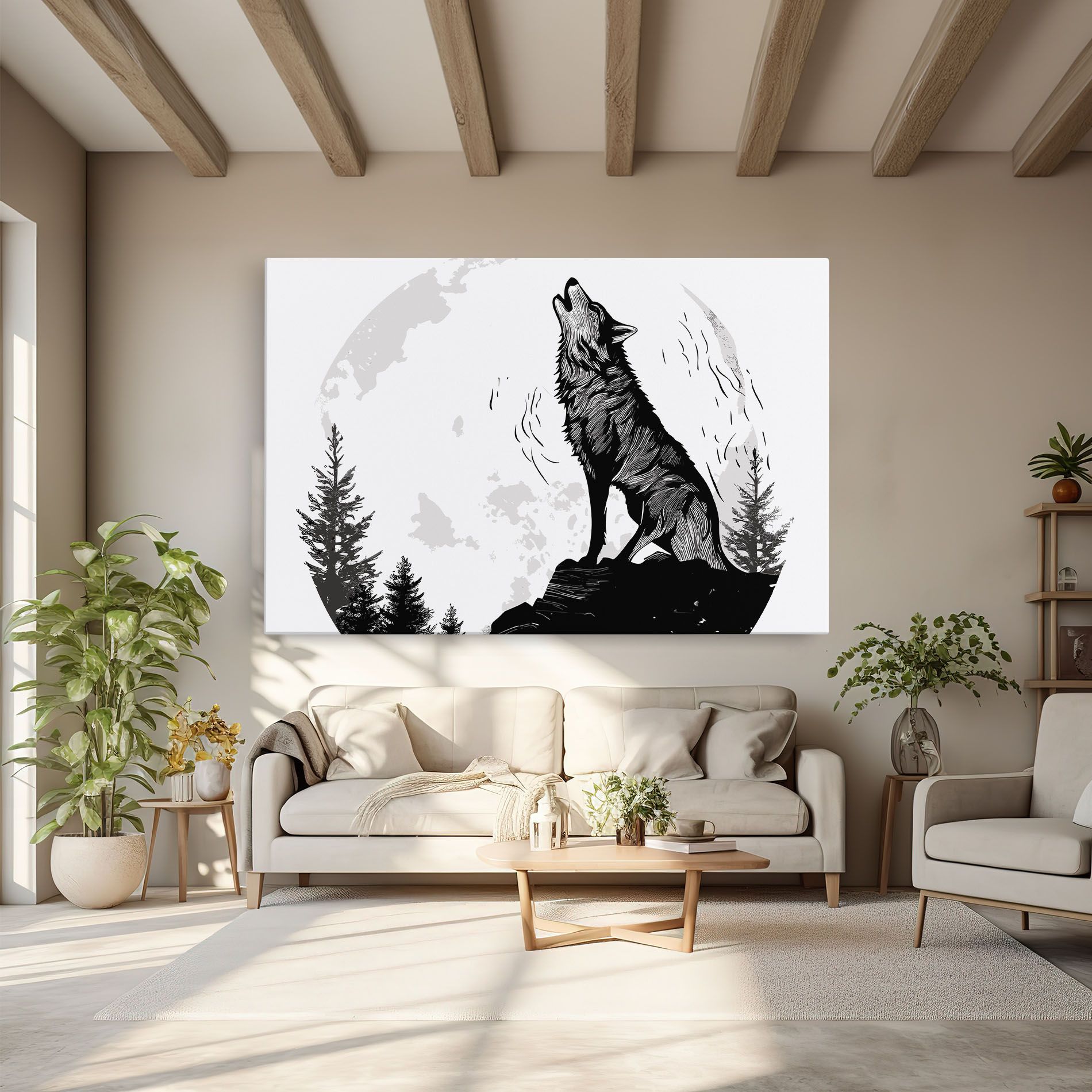 Grey Moon Wolf mockup 6