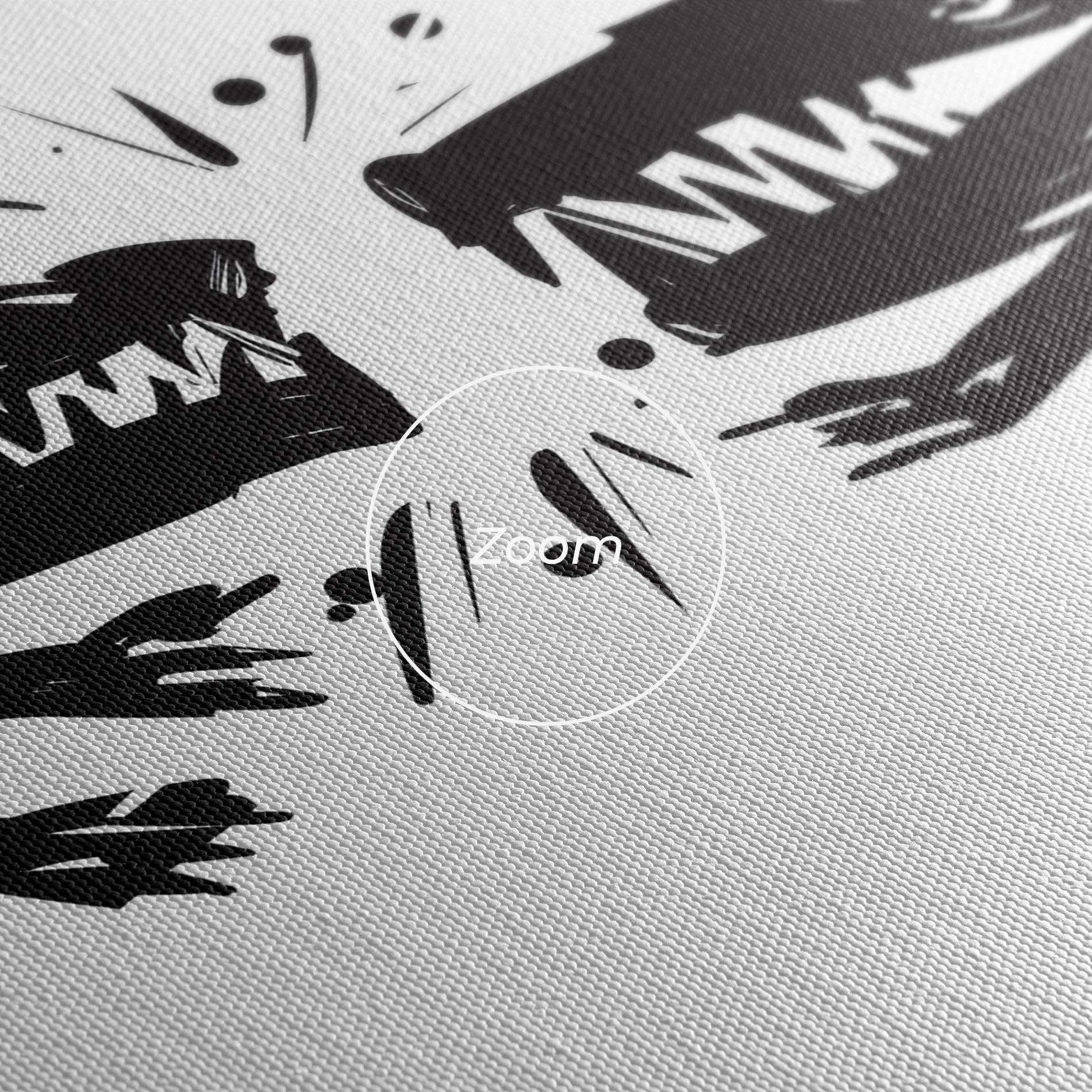 Картина на платно Black Wolves mockup 3