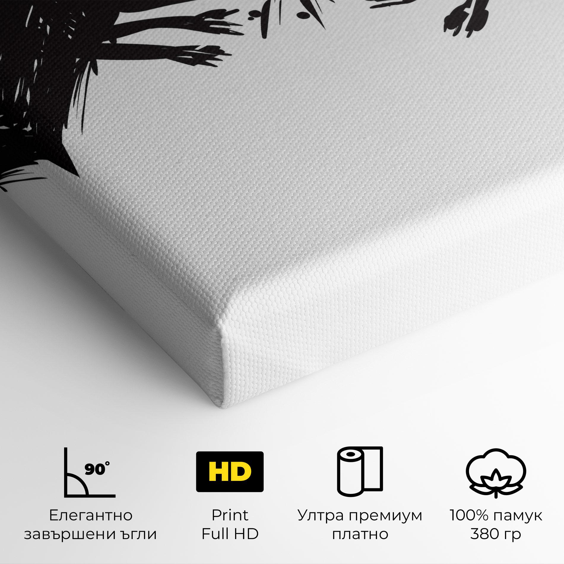 Картина на платно Black Wolves mockup 4