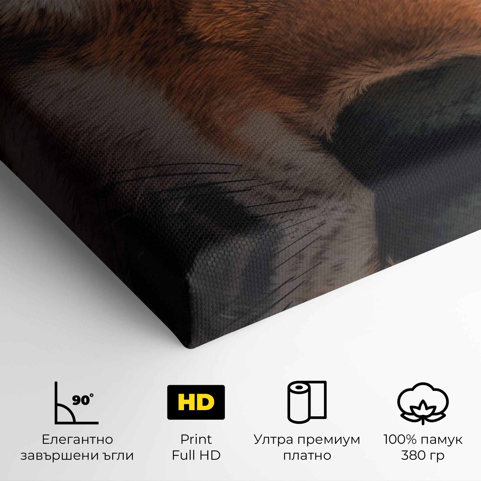 Картина на платно Close Up Wolf Eyes mockup 4