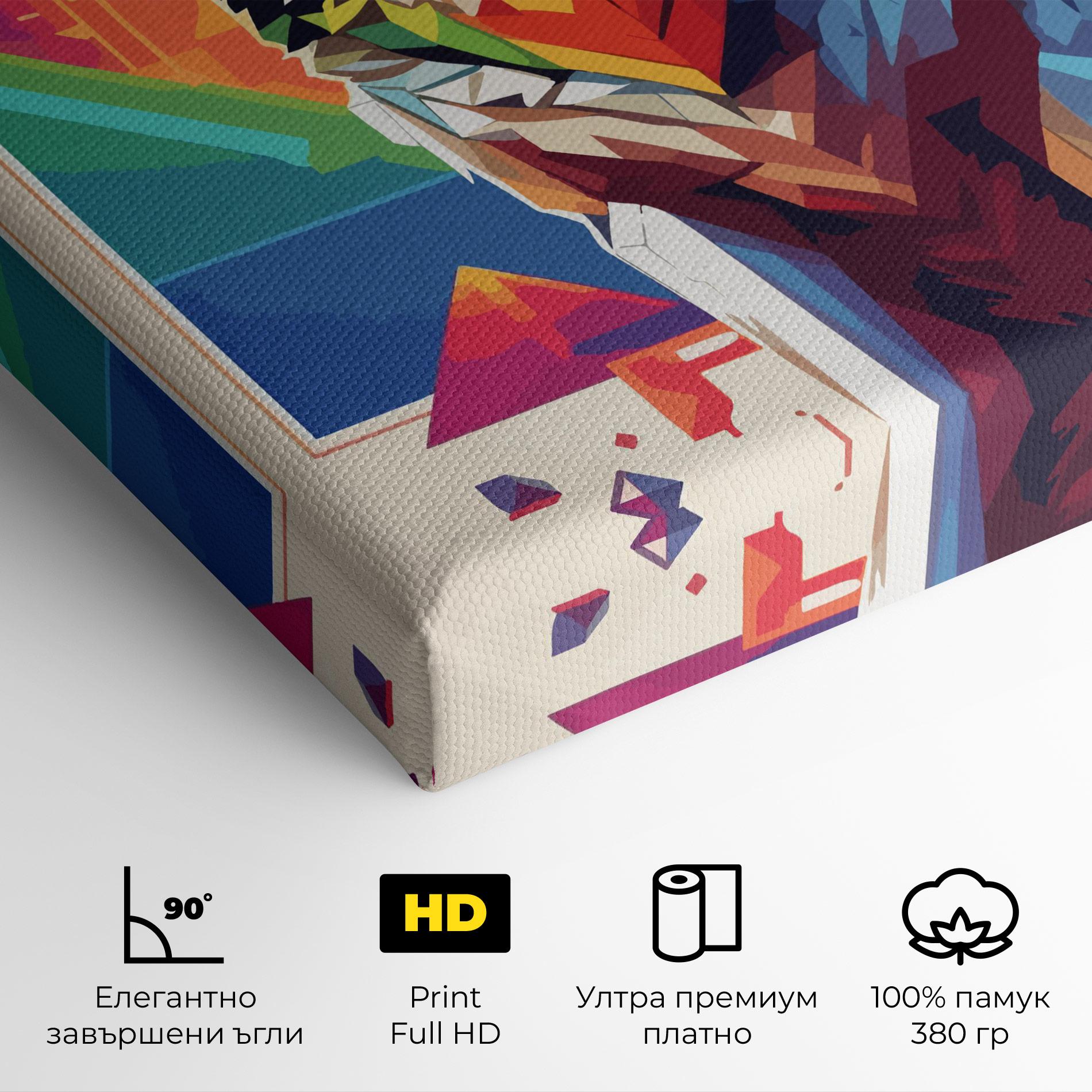 Картина на платно Wolf Character mockup 4