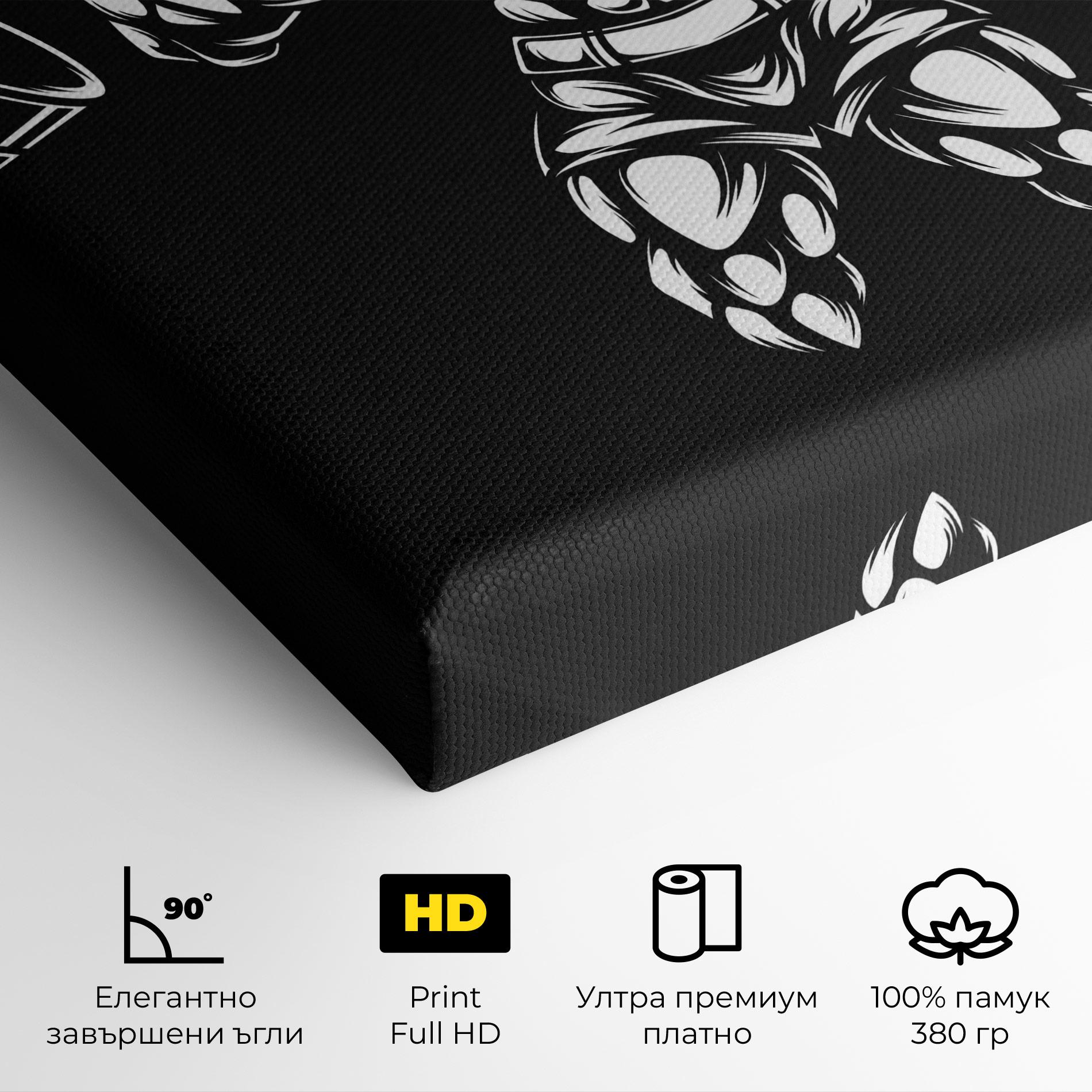 Картина на платно Work Out Wolf mockup 4