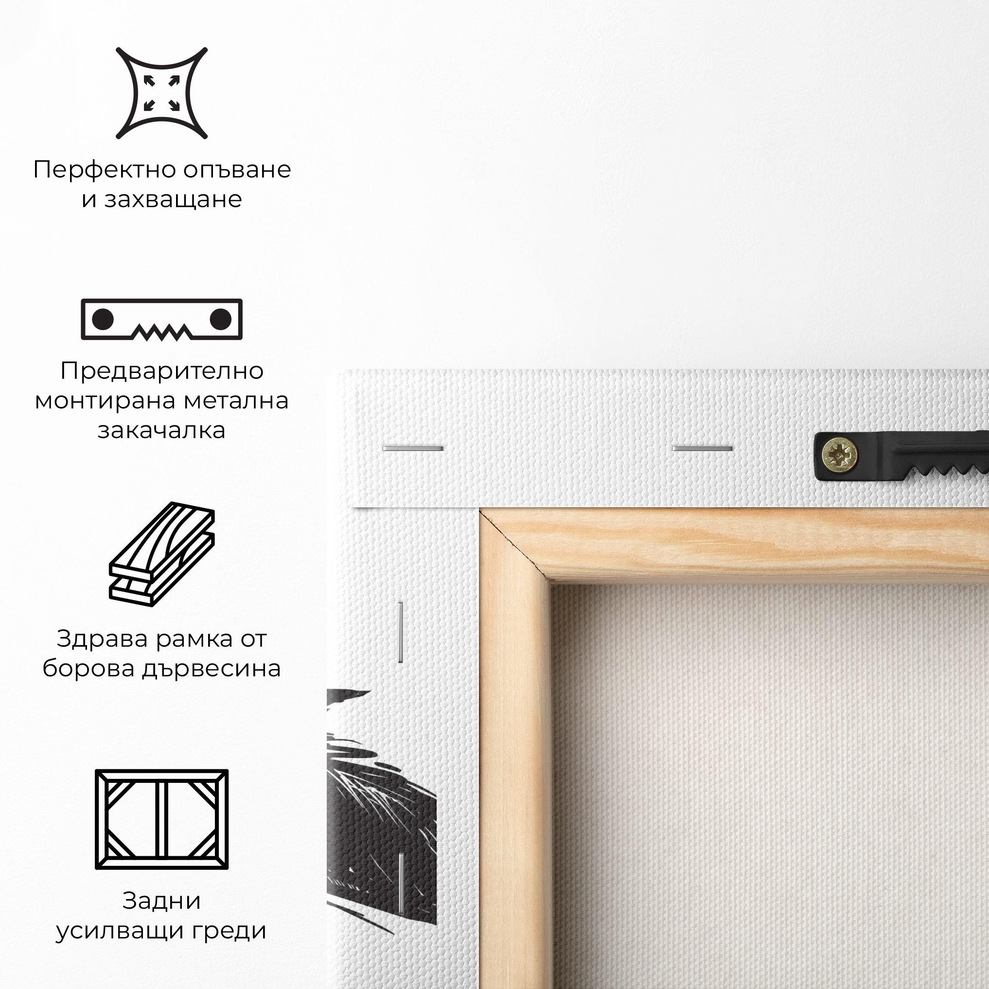 Картина на платно Black Wolves mockup 5