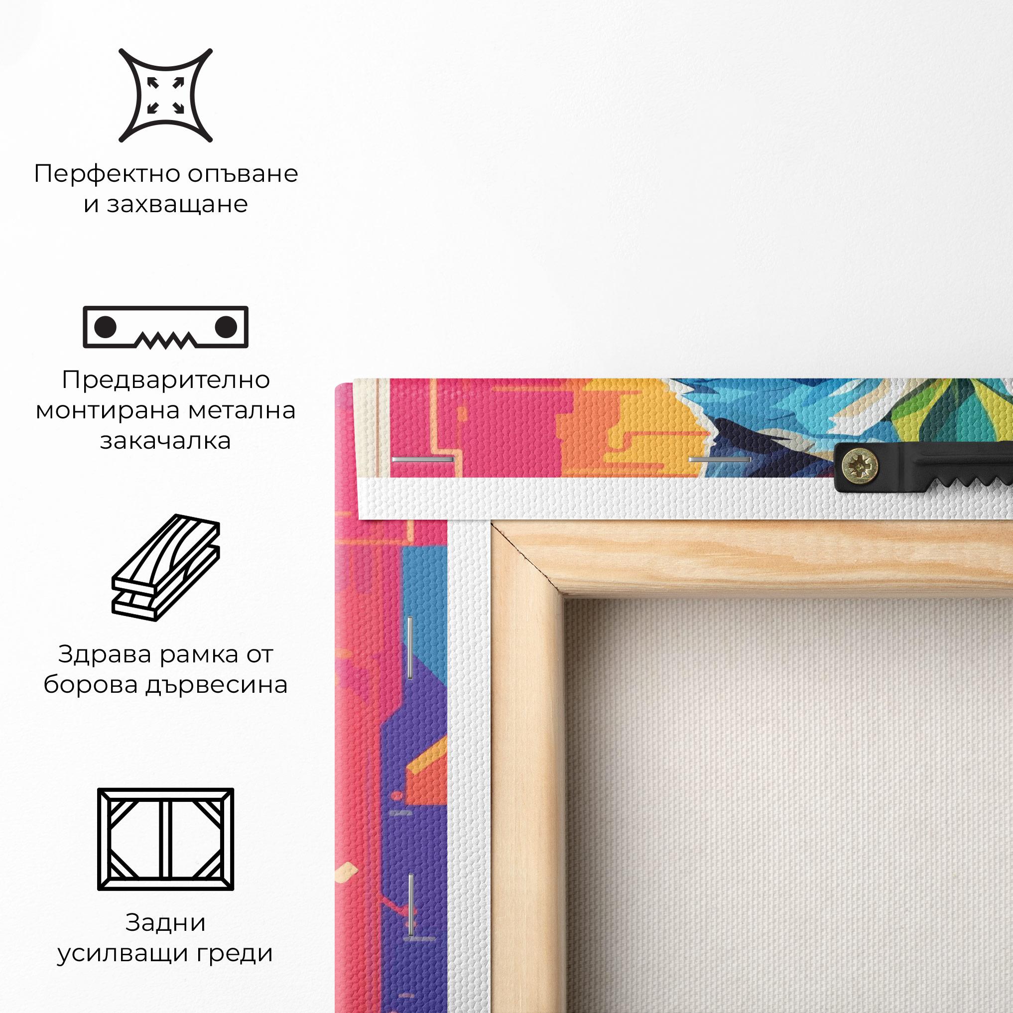 Картина на платно Wolf Character mockup 5