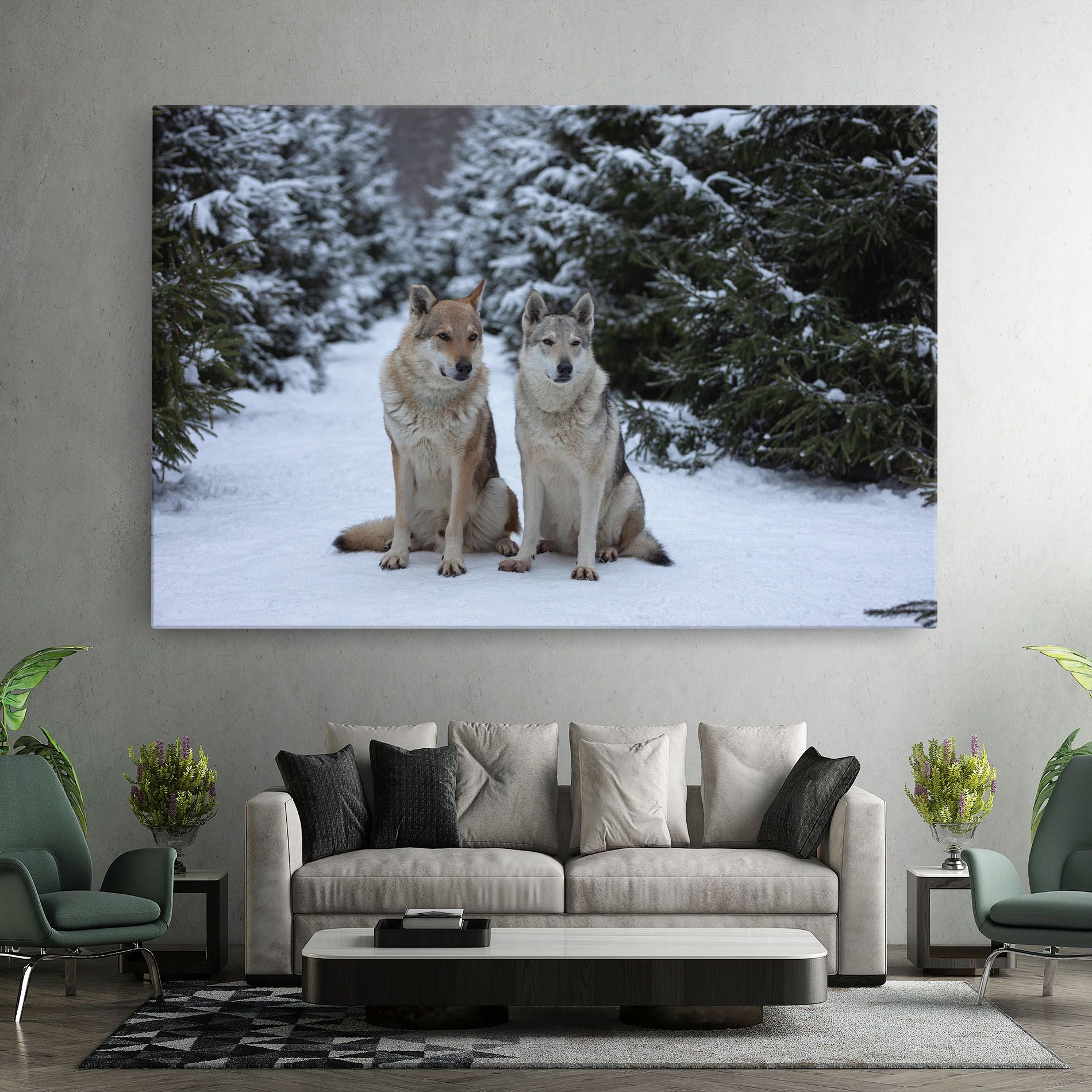 2 Wolfs Sitting mockup 7
