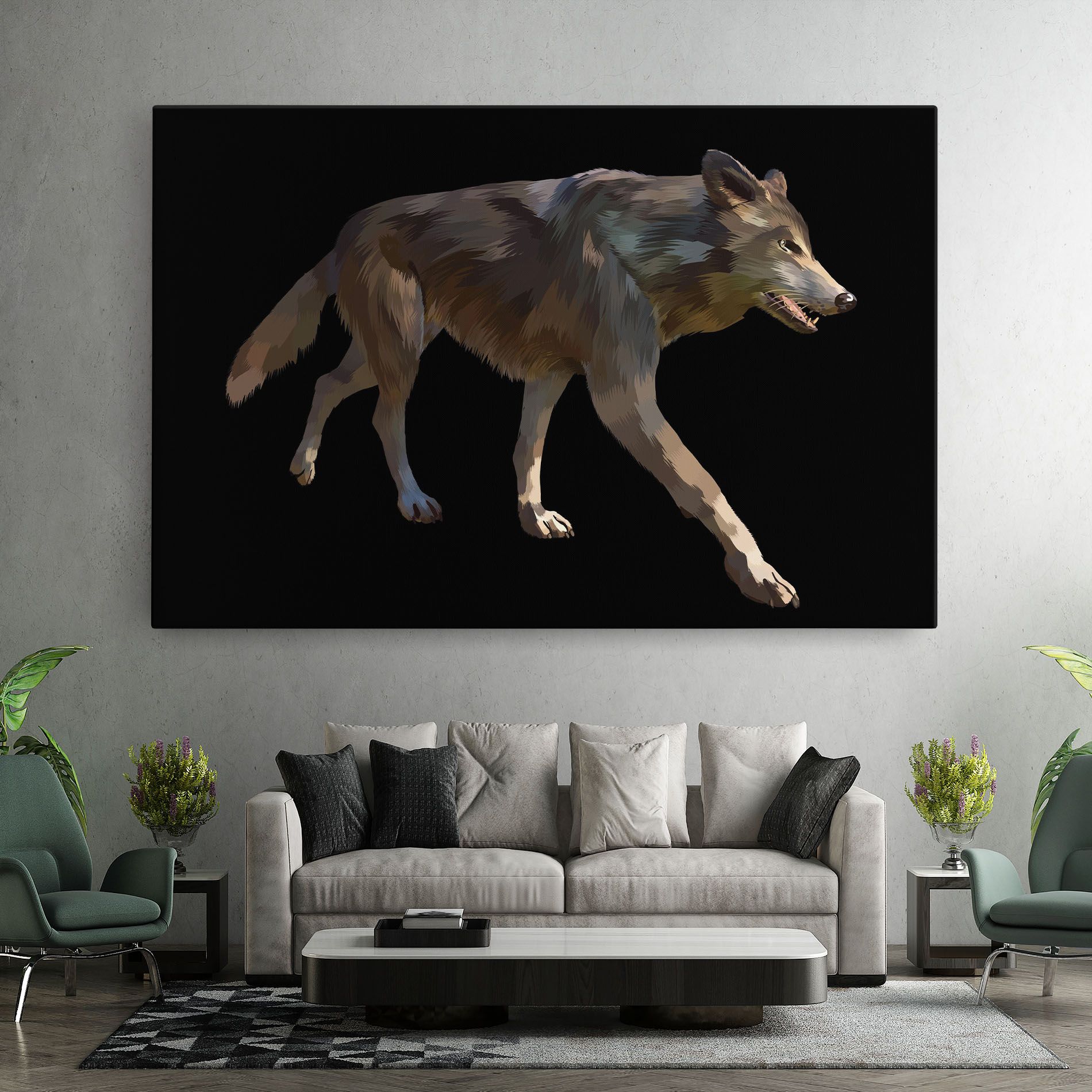 3d Wolf mockup 7
