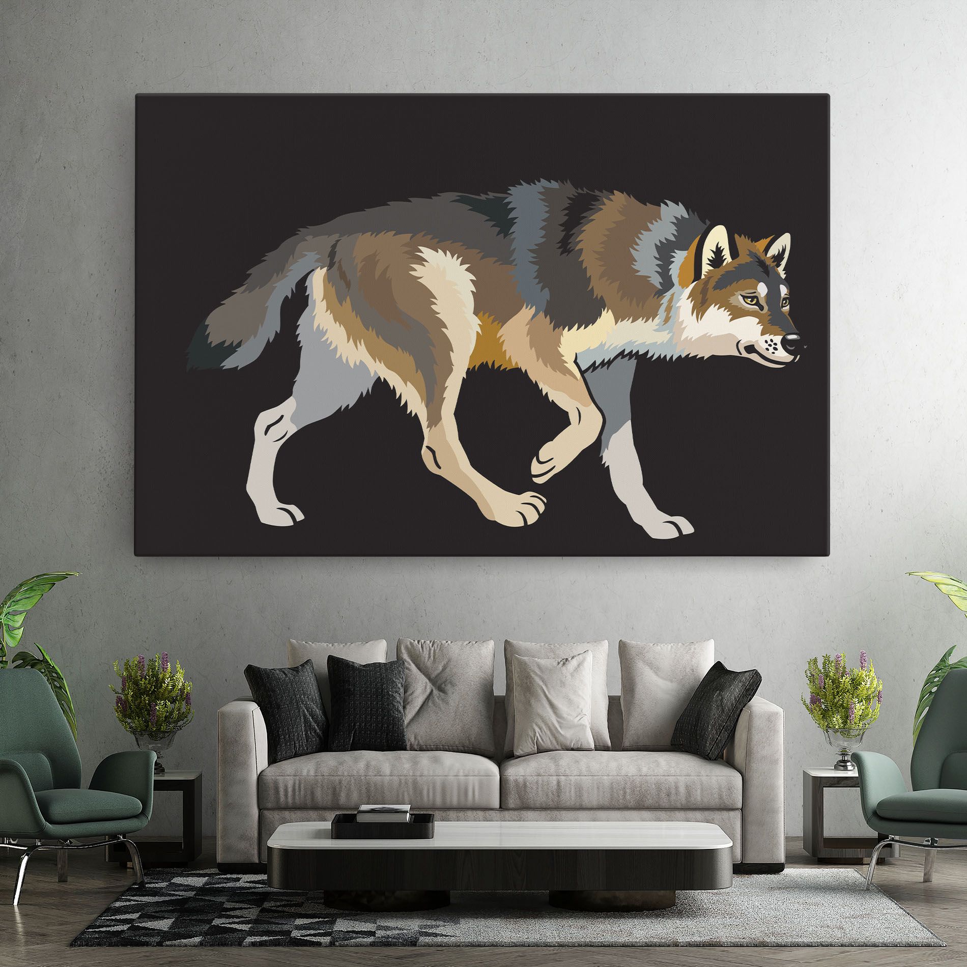 Cartoon Wolf mockup 7